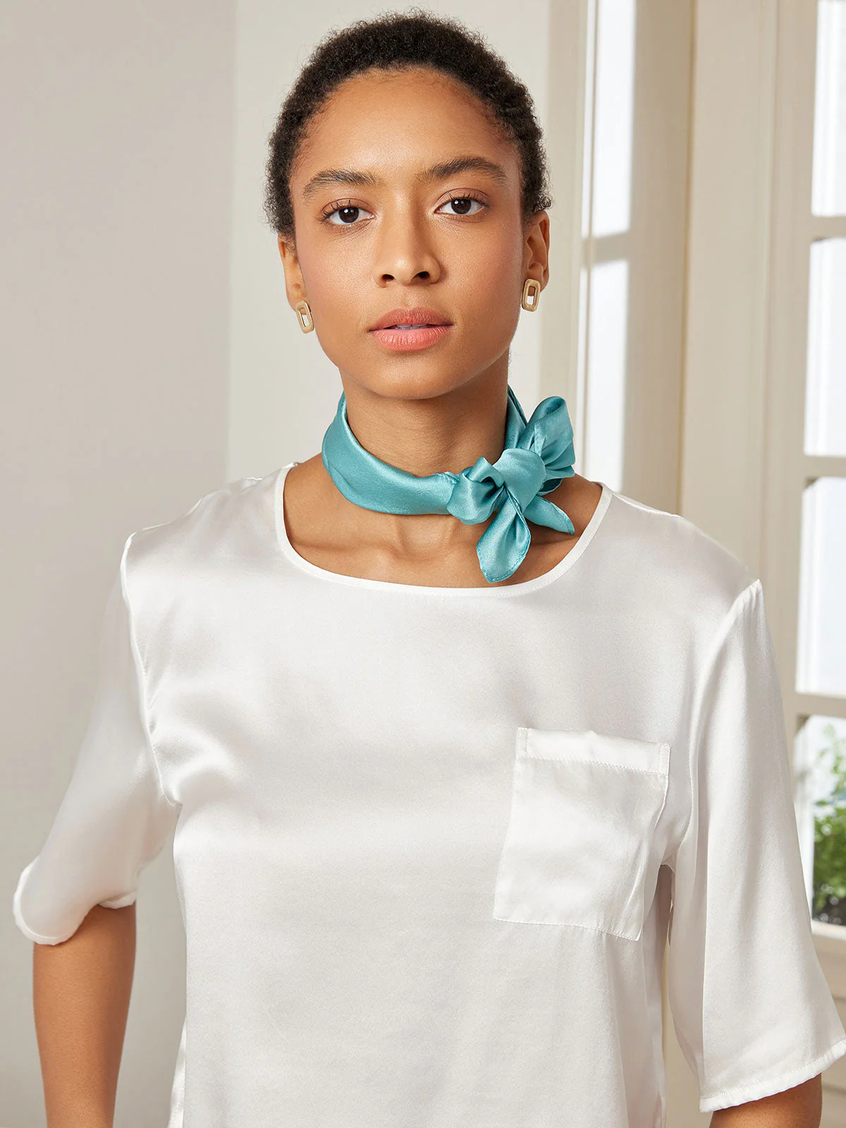 Foulard Carré 100% Soie de Mûrier 53*53cm / 21 - Image 15