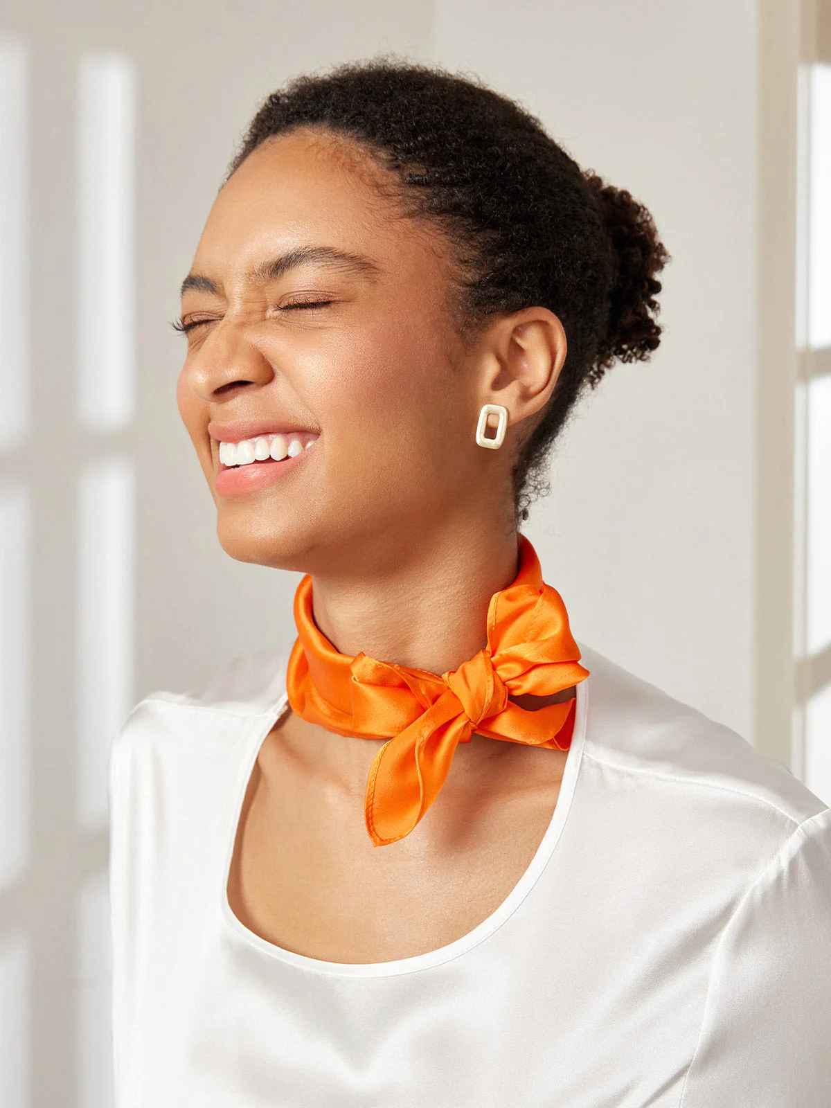Foulard Carré 100% Soie de Mûrier 53*53cm / 21 - Image 5