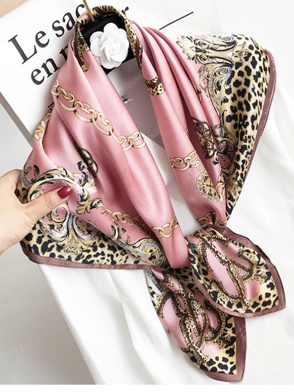 Foulard Châle Carré 100% Soie de Mûrier Imprimé 88*88cm - Image 16
