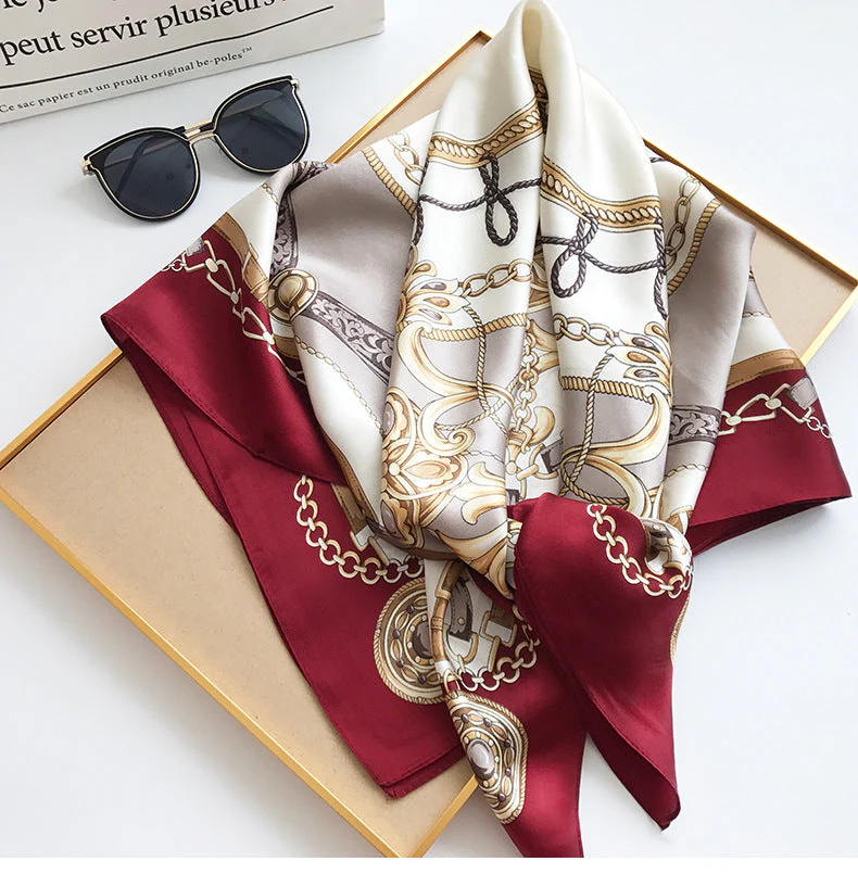 Foulard Châle Carré 100% Soie de Mûrier Imprimé 88*88cm - Image 22