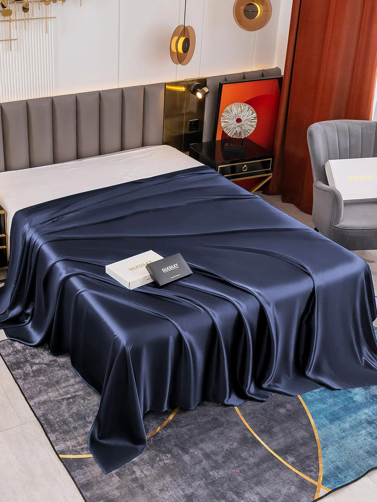 19Mommes Drap Plat En Soie Avec Couture - Image 12