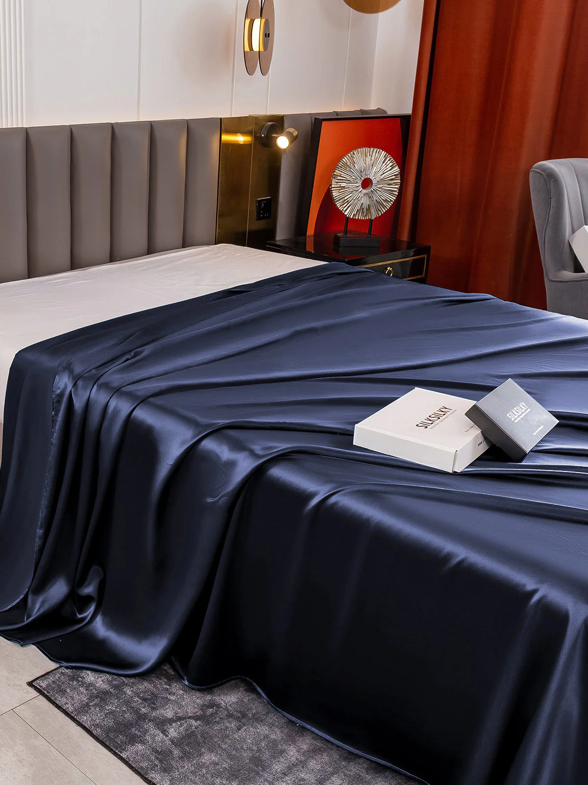 19Mommes Drap Plat En Soie Avec Couture - Image 15