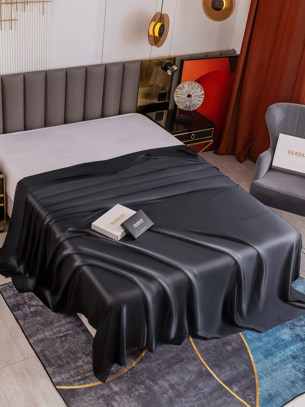19Mommes Drap Plat En Soie Avec Couture - Image 17