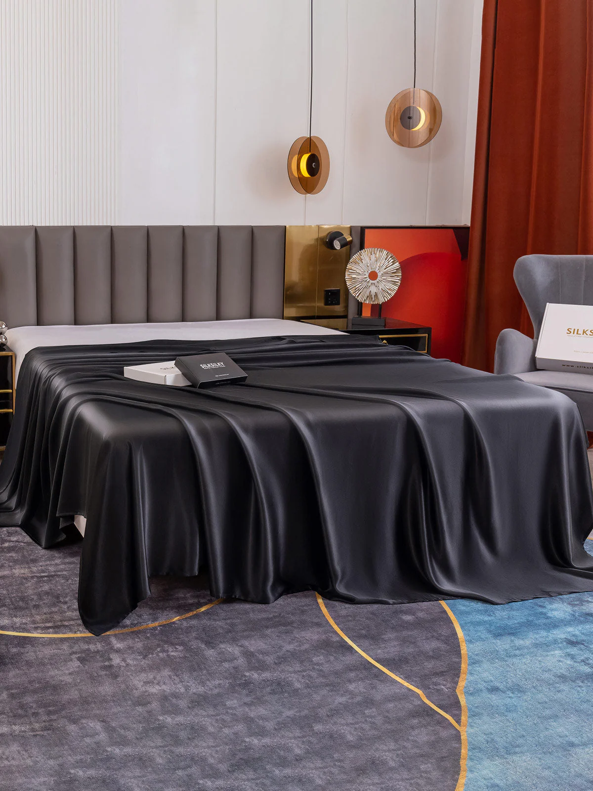 19Mommes Drap Plat En Soie Avec Couture - Image 19