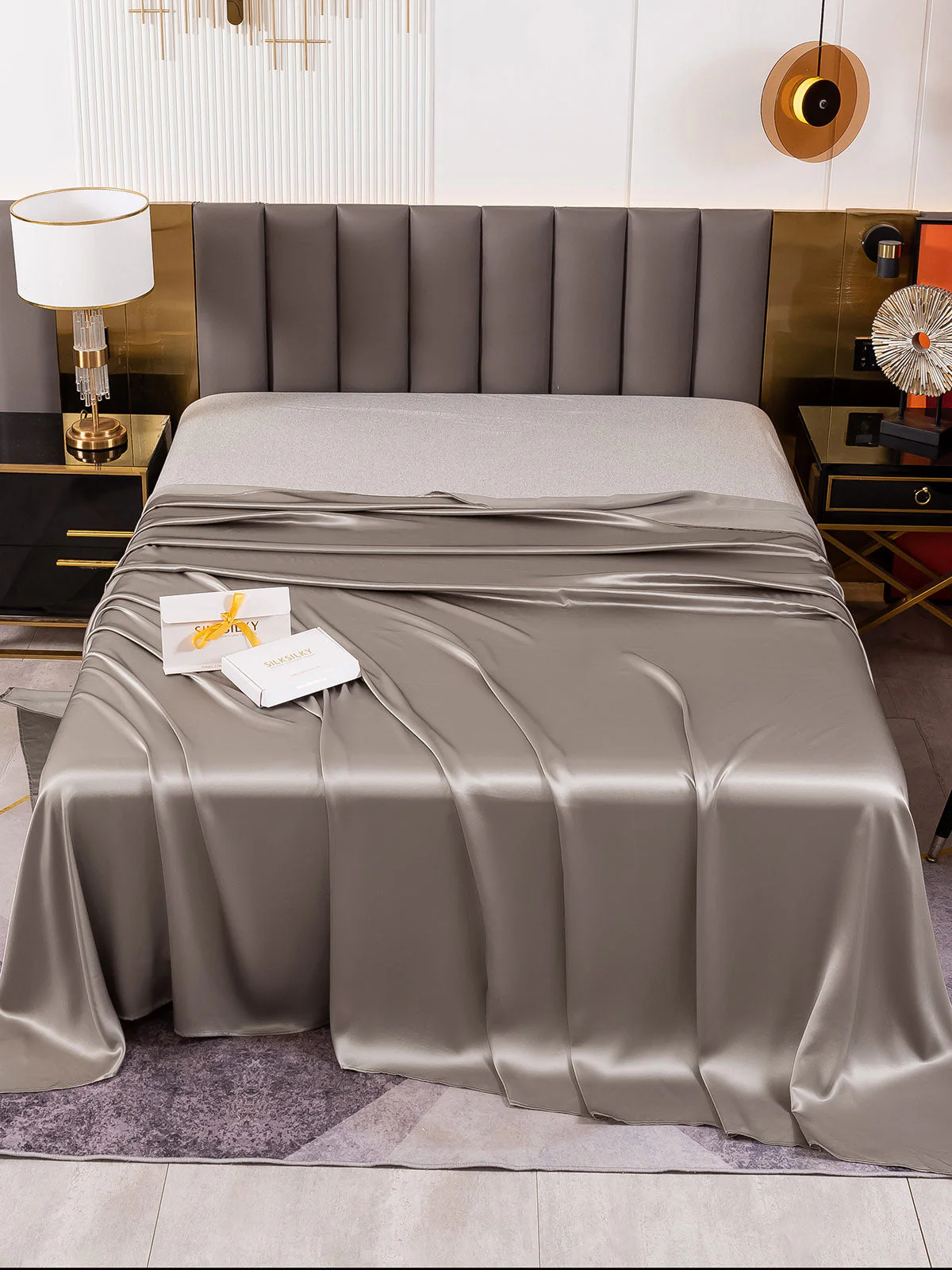 19Mommes Drap Plat En Soie Avec Couture - Image 25