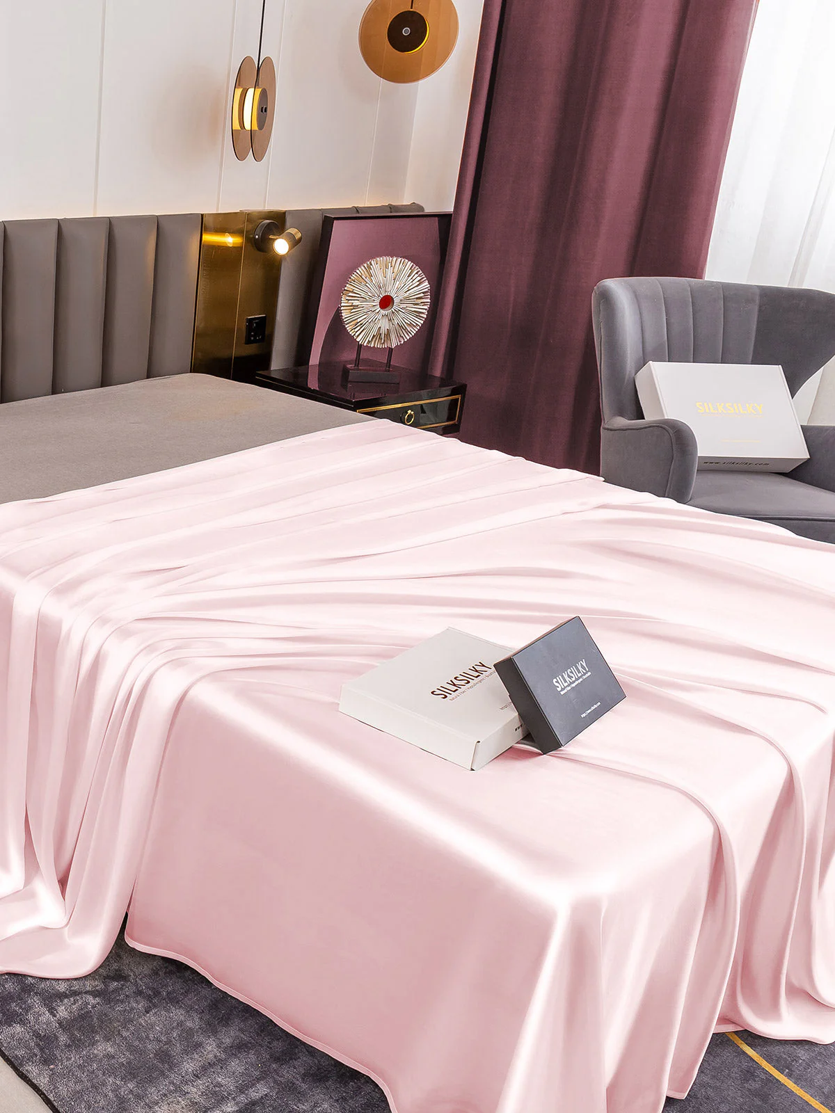 19Mommes Drap Plat En Soie Avec Couture - Image 27