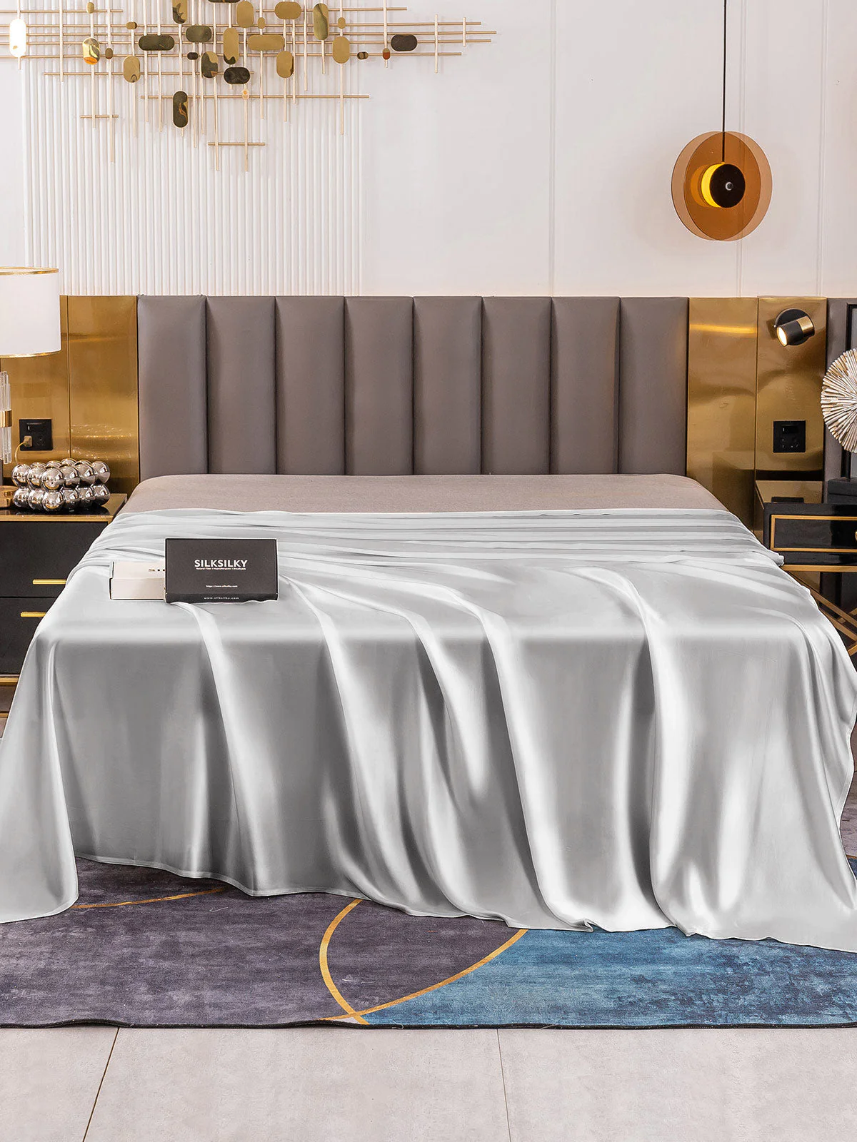 19Mommes Drap Plat En Soie Avec Couture - Image 31