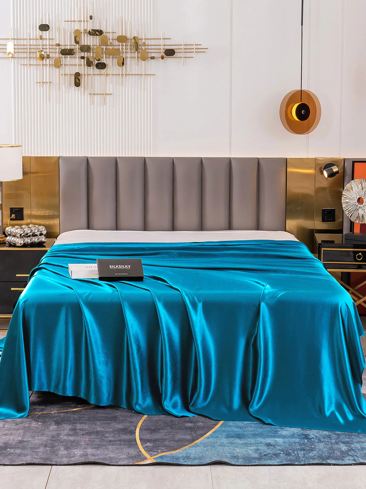 19Mommes Drap Plat En Soie Avec Couture - Image 34