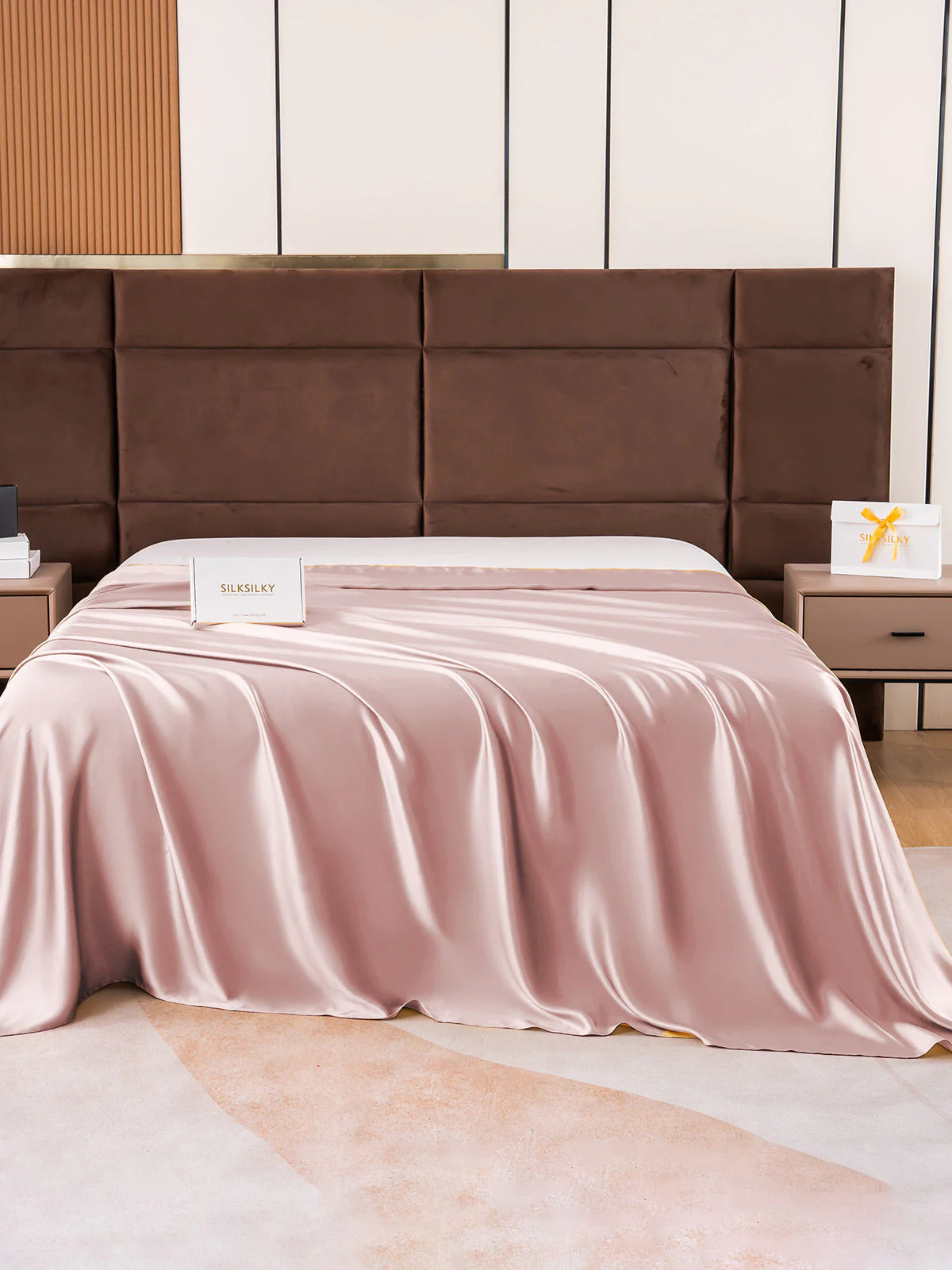 19Mommes Drap Plat En Soie Avec Couture - Image 37