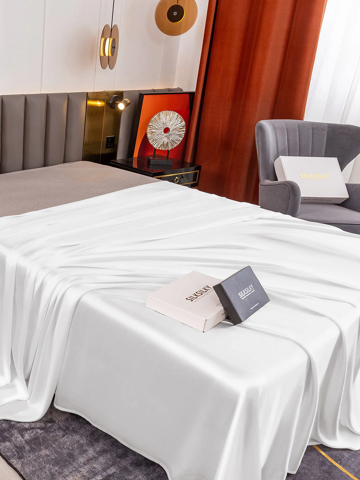 19Mommes Drap Plat En Soie Avec Couture - Image 4