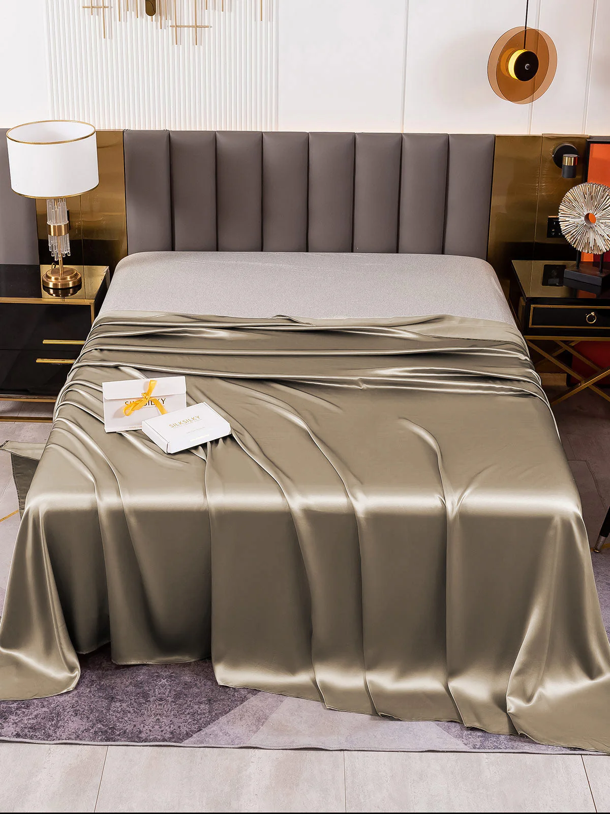 19Mommes Drap Plat En Soie Avec Couture - Image 40