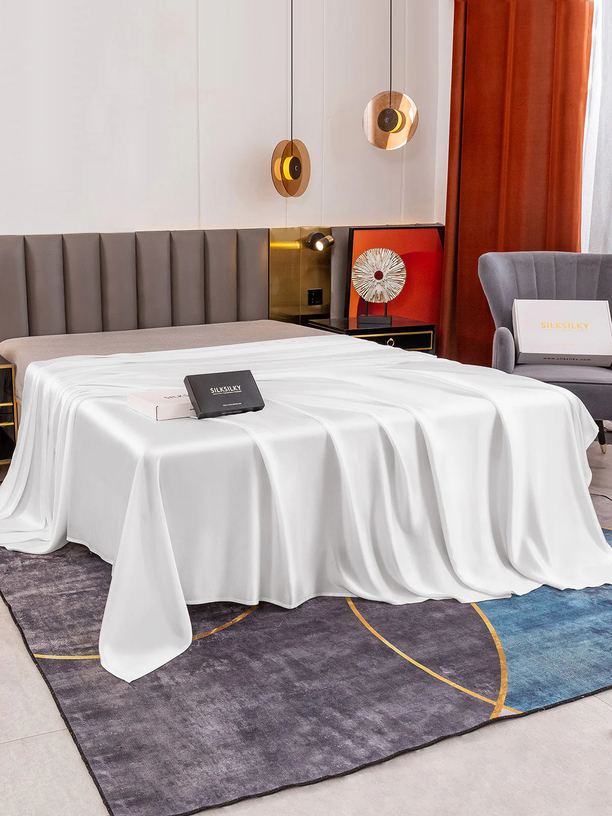 19Mommes Drap Plat En Soie Avec Couture - Image 6