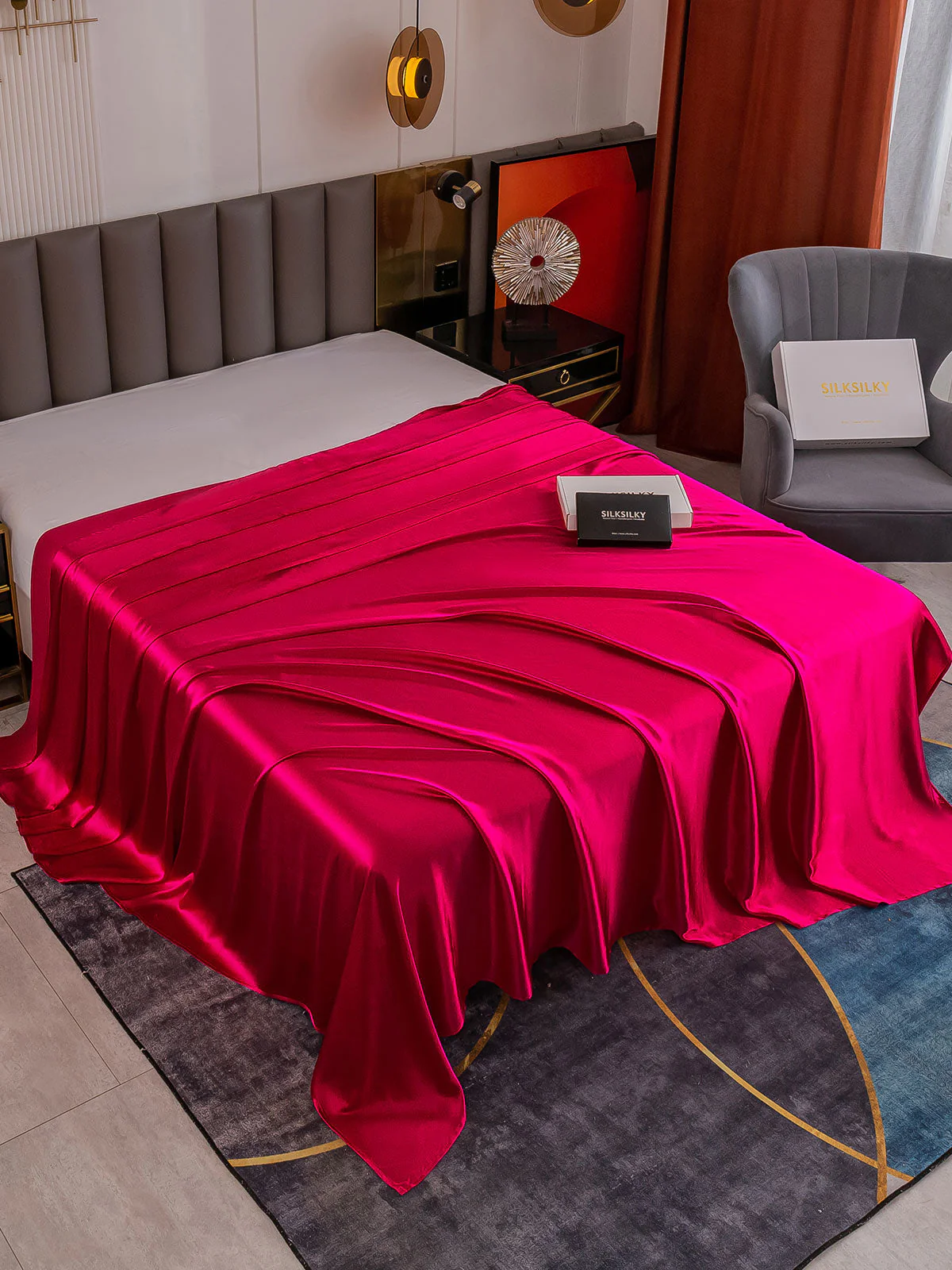 19Mommes Drap Plat En Soie Avec Couture - Image 9