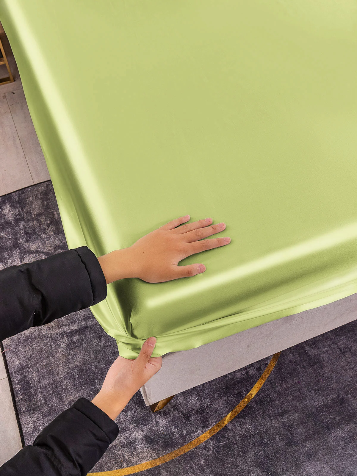 19Mommes Drap Housse en Soie Sans Couture - Image 105