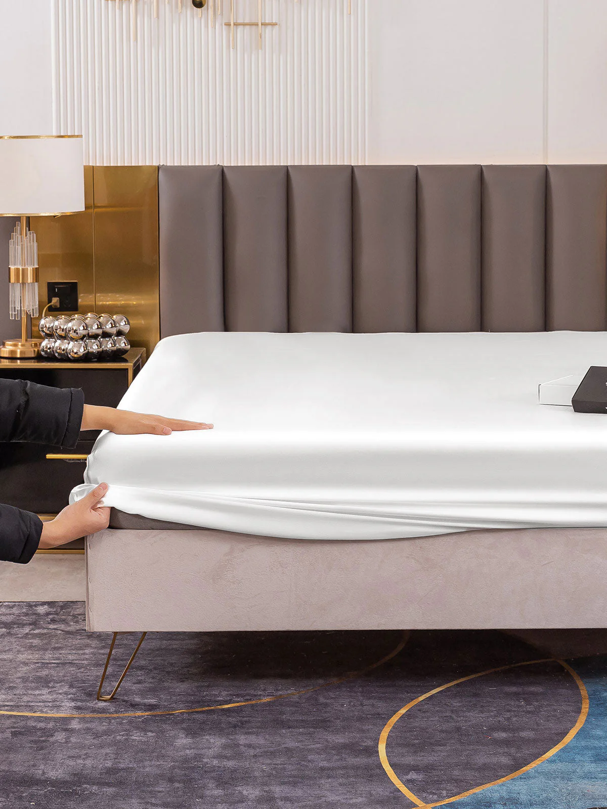19Mommes Drap Housse en Soie Sans Couture - Image 11