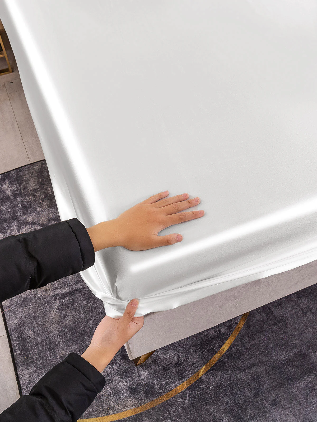 19Mommes Drap Housse en Soie Sans Couture - Image 12
