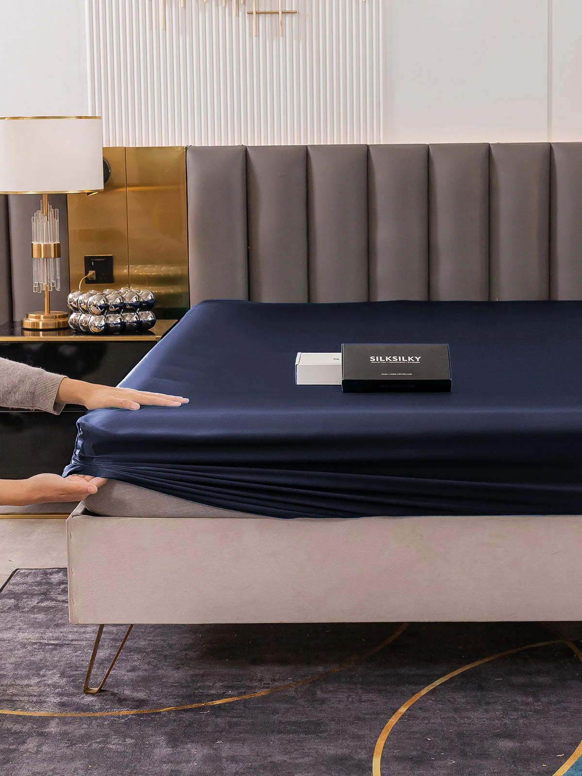 19Mommes Drap Housse en Soie Sans Couture - Image 17