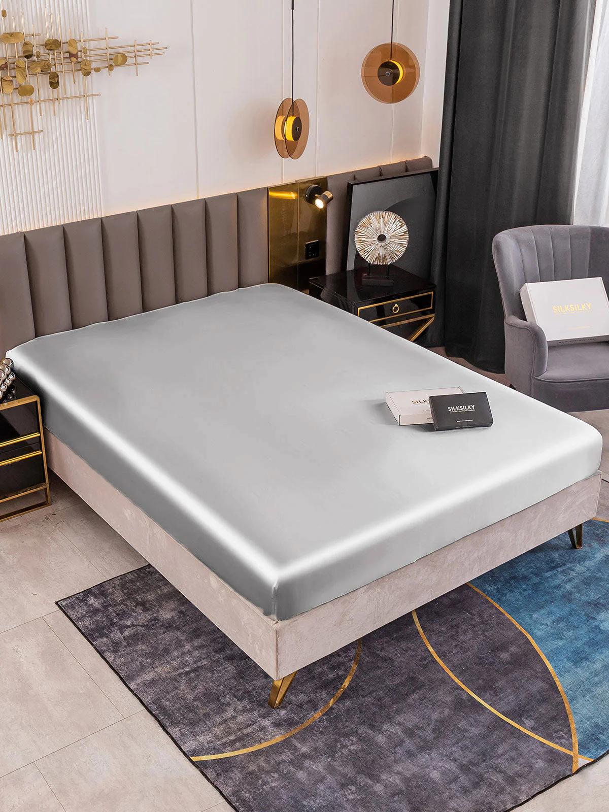 19Mommes Drap Housse en Soie Sans Couture - Image 27