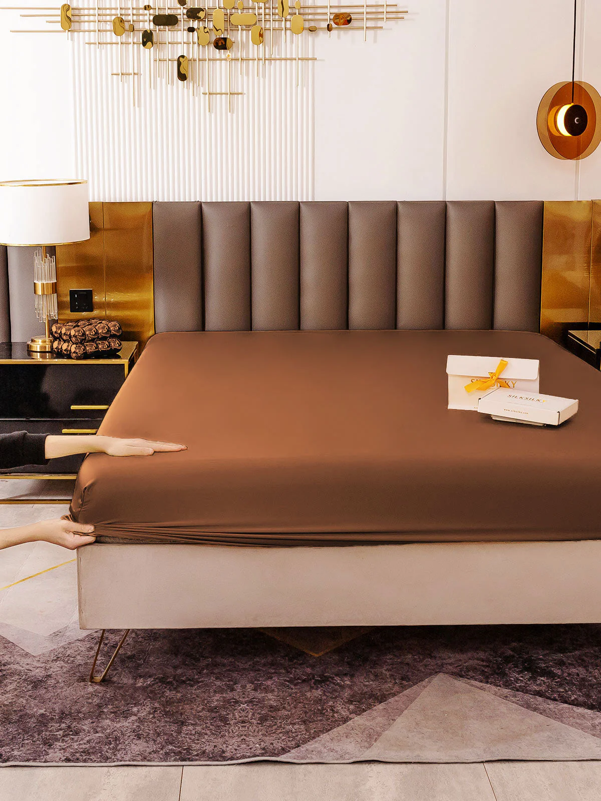 19Mommes Drap Housse en Soie Sans Couture - Image 44
