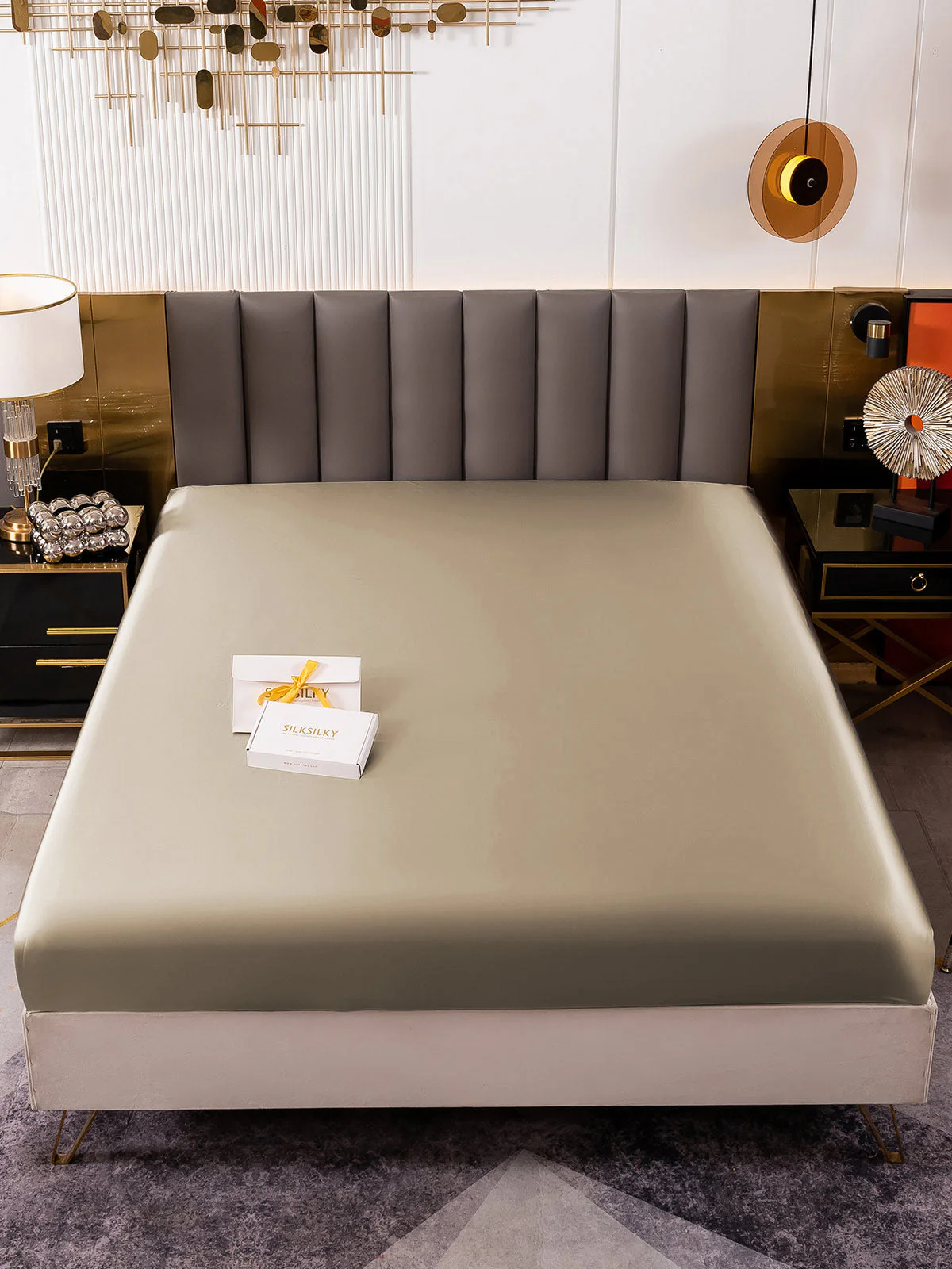 19Mommes Drap Housse en Soie Sans Couture - Image 46