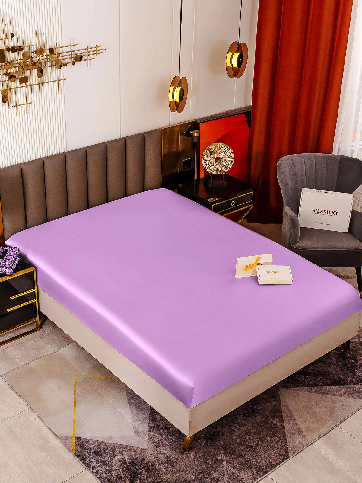 19Mommes Drap Housse en Soie Sans Couture - Image 52