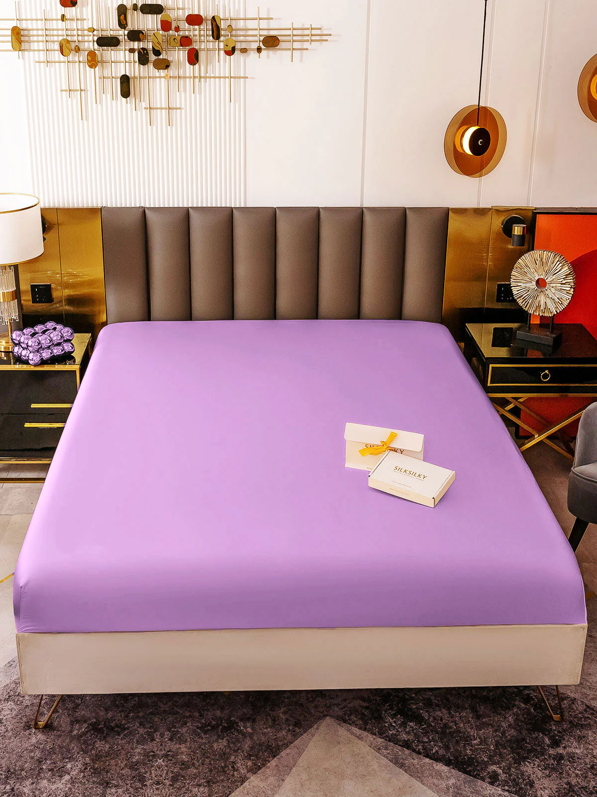 19Mommes Drap Housse en Soie Sans Couture - Image 53