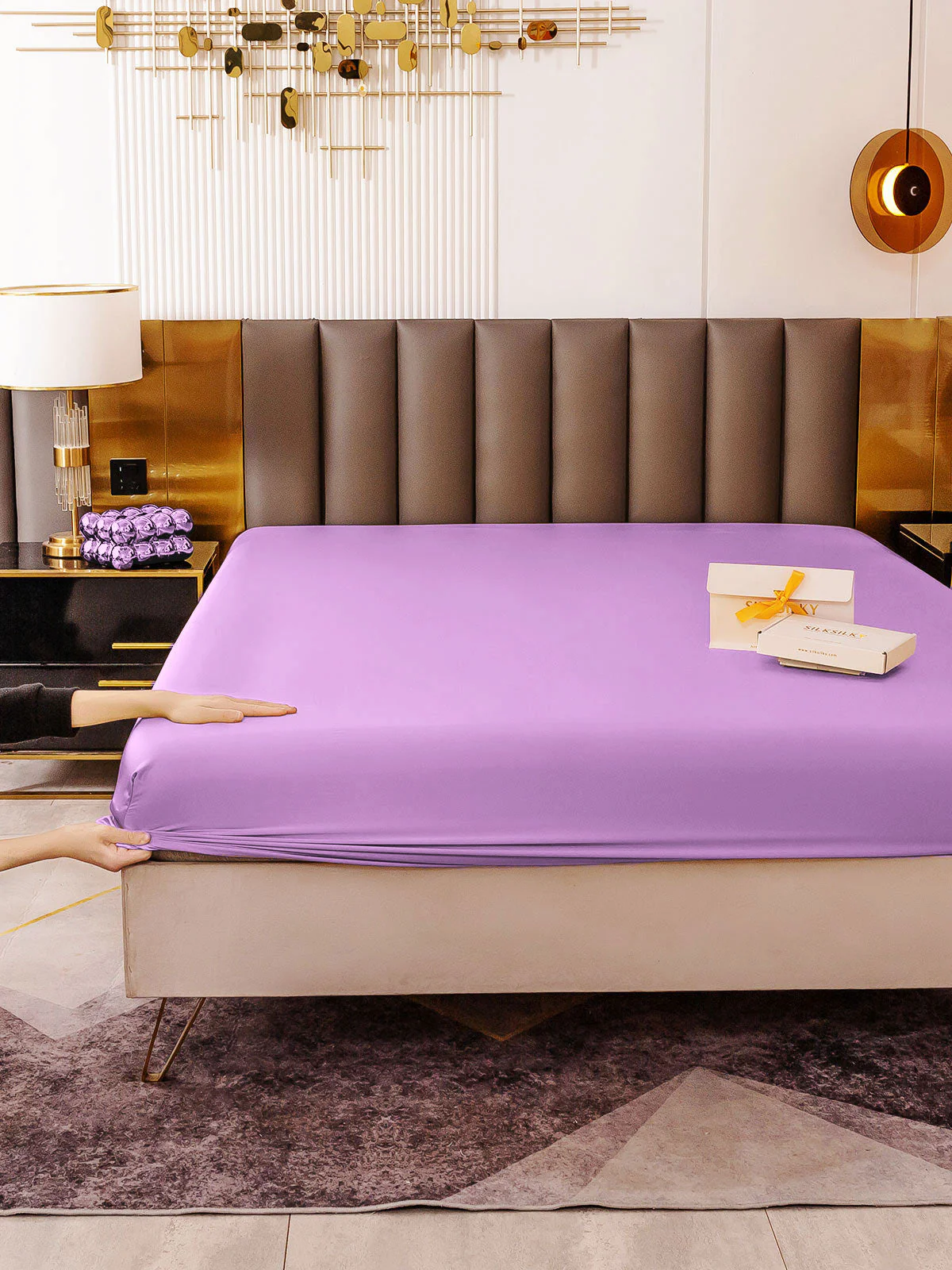 19Mommes Drap Housse en Soie Sans Couture - Image 56