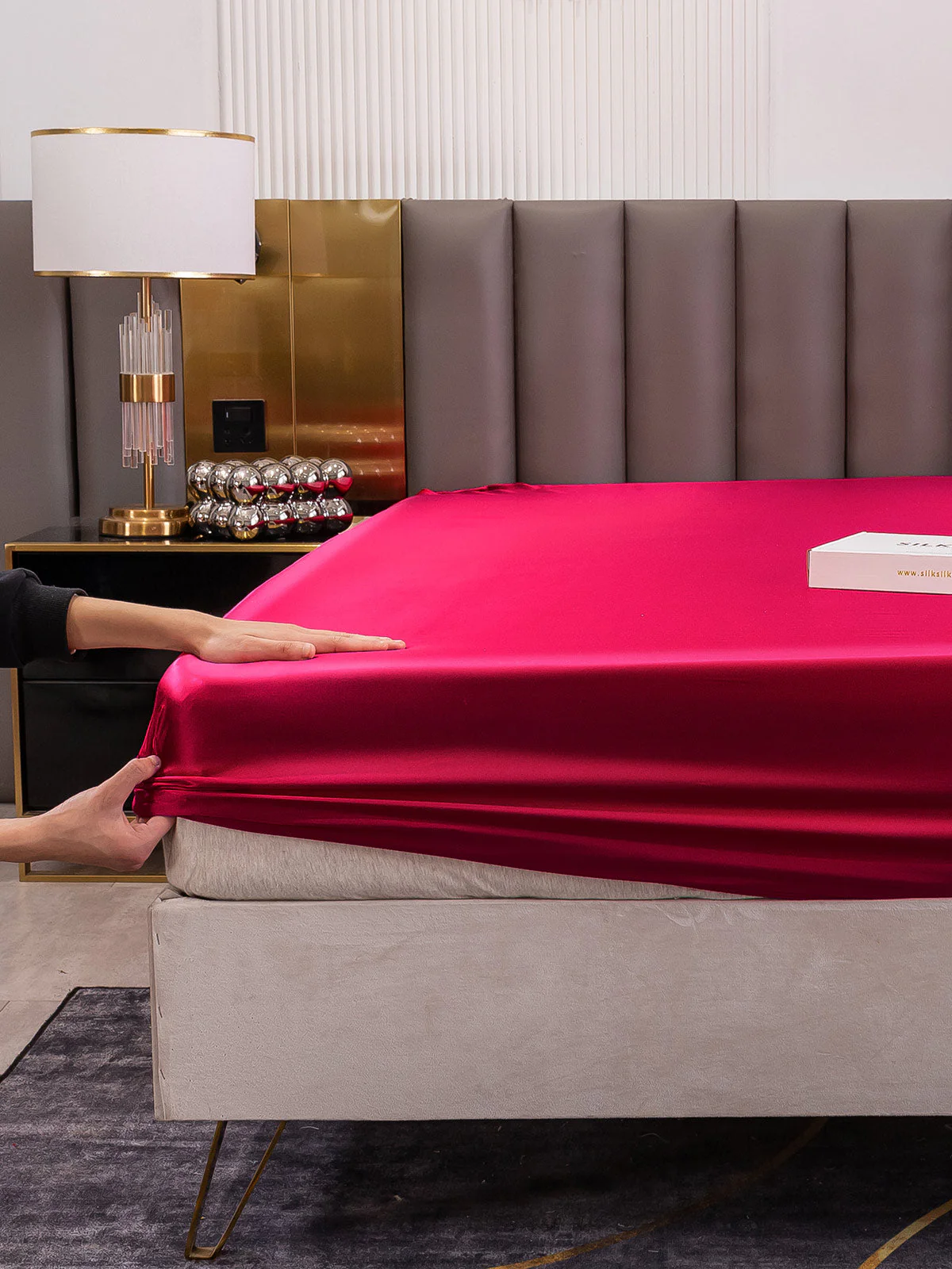 19Mommes Drap Housse en Soie Sans Couture - Image 62