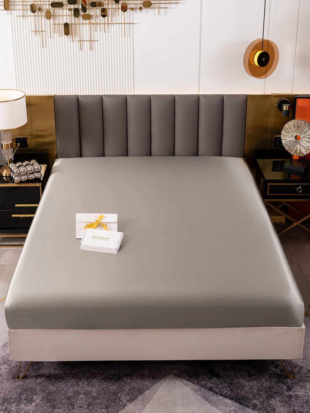 19Mommes Drap Housse en Soie Sans Couture - Image 64