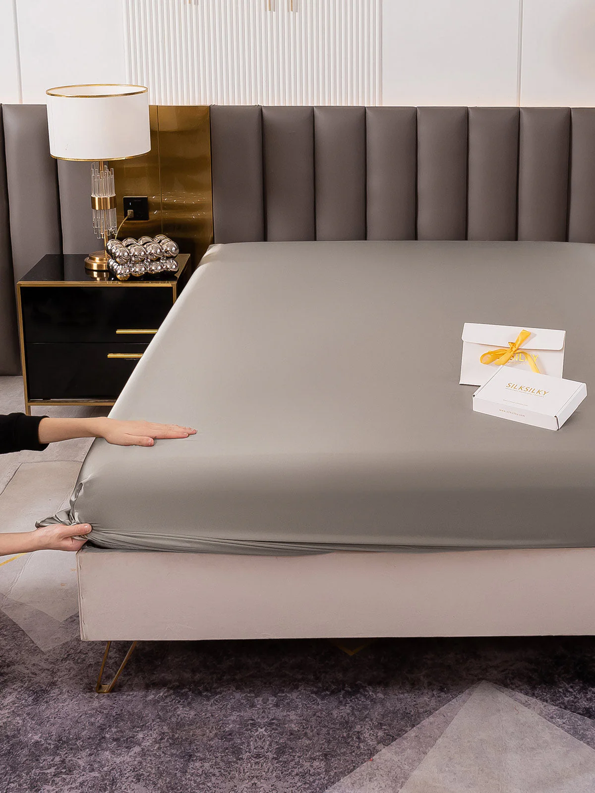 19Mommes Drap Housse en Soie Sans Couture - Image 67
