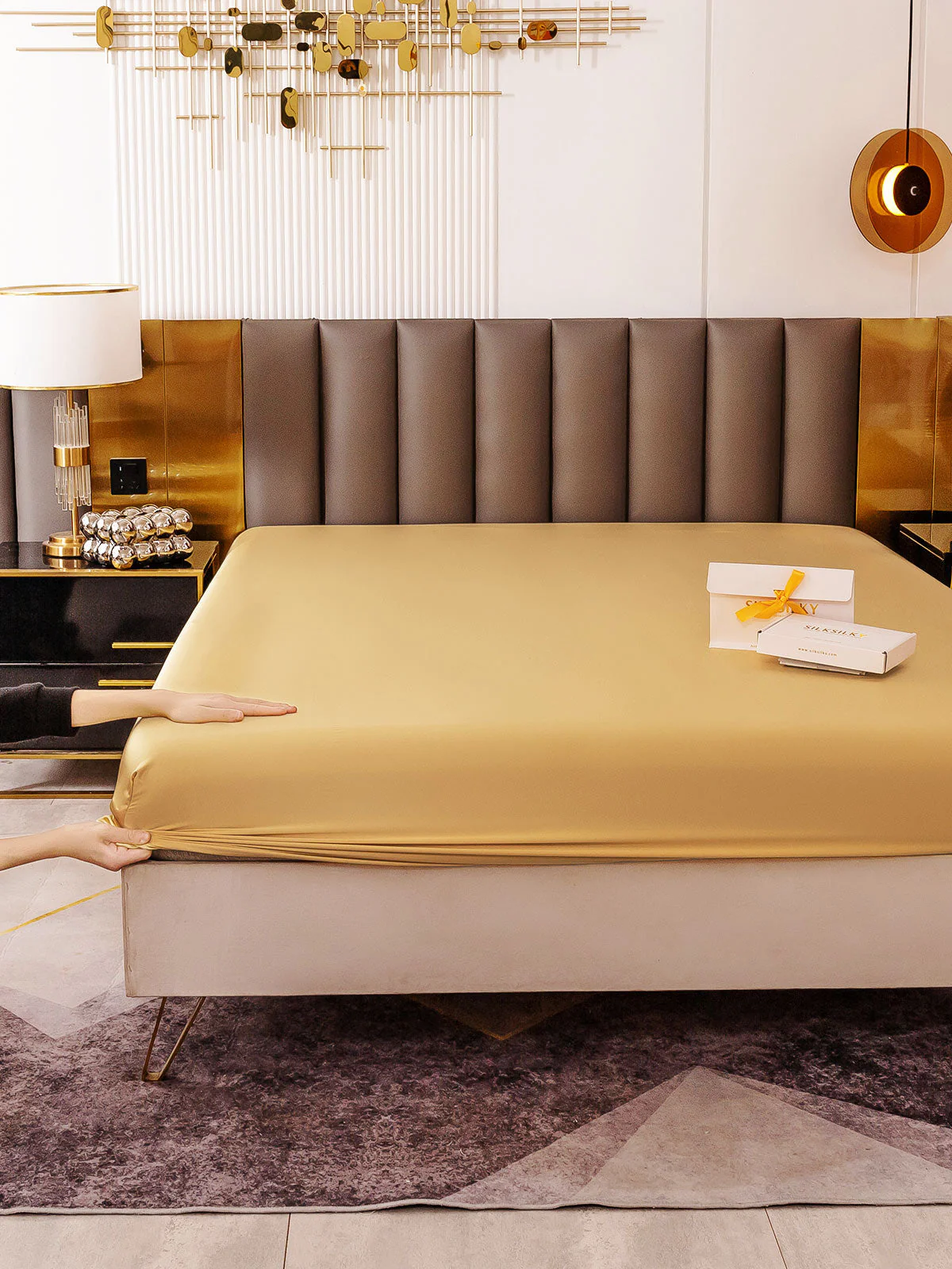 19Mommes Drap Housse en Soie Sans Couture - Image 74