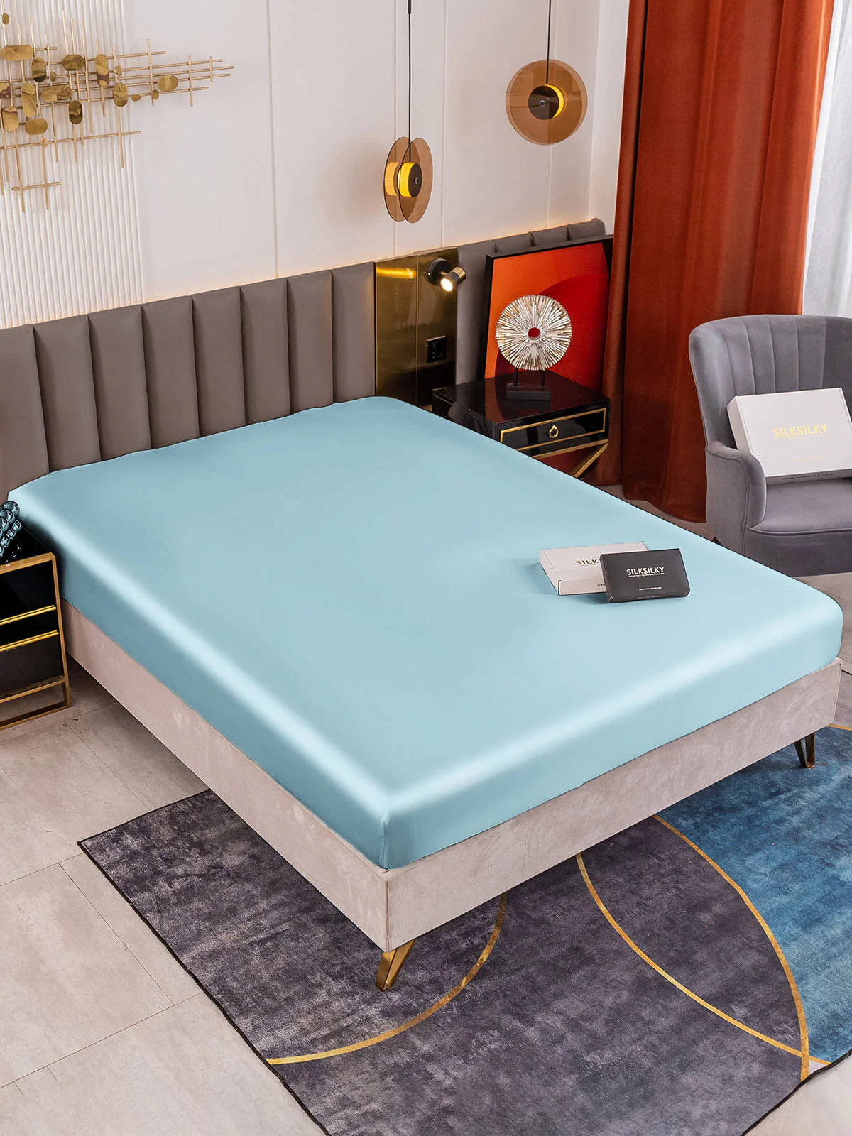 19Mommes Drap Housse en Soie Sans Couture - Image 82