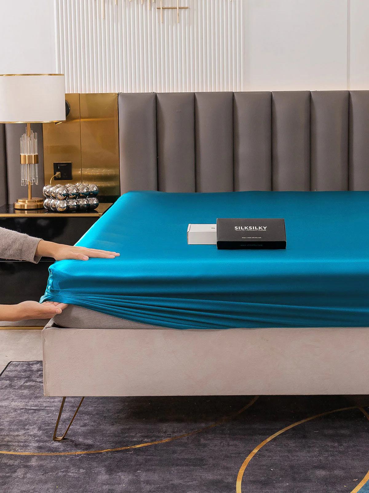 19Mommes Drap Housse en Soie Sans Couture - Image 92