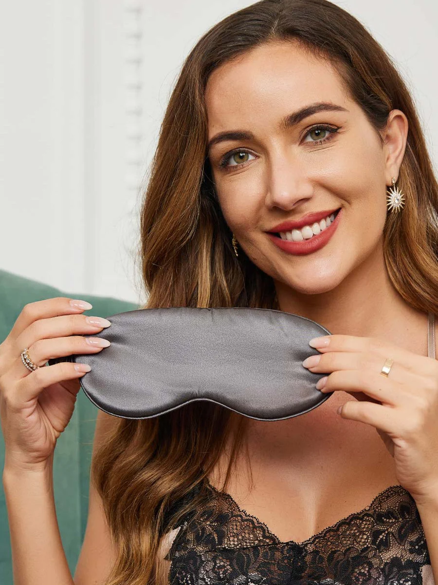 Masque de Sommeil en Soie Pure avec Bande Élastique - Image 38