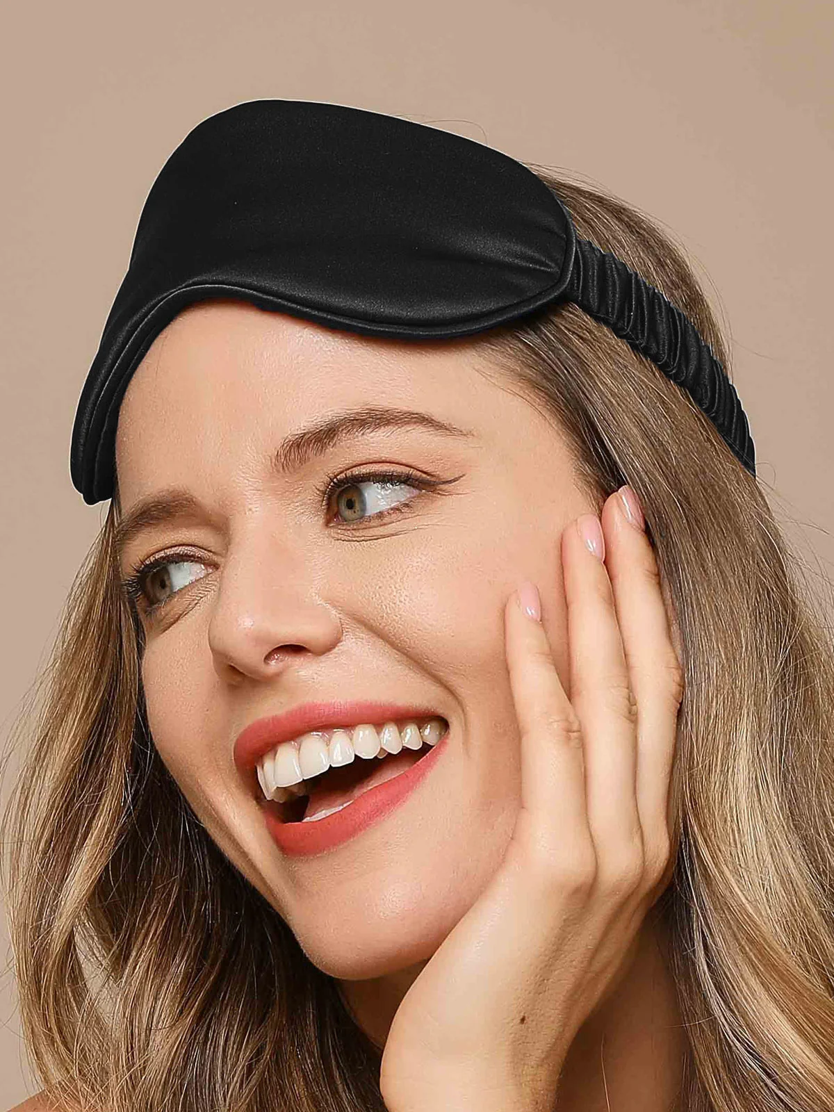 Masque de Sommeil en Soie Pure avec Bande Élastique - Image 8