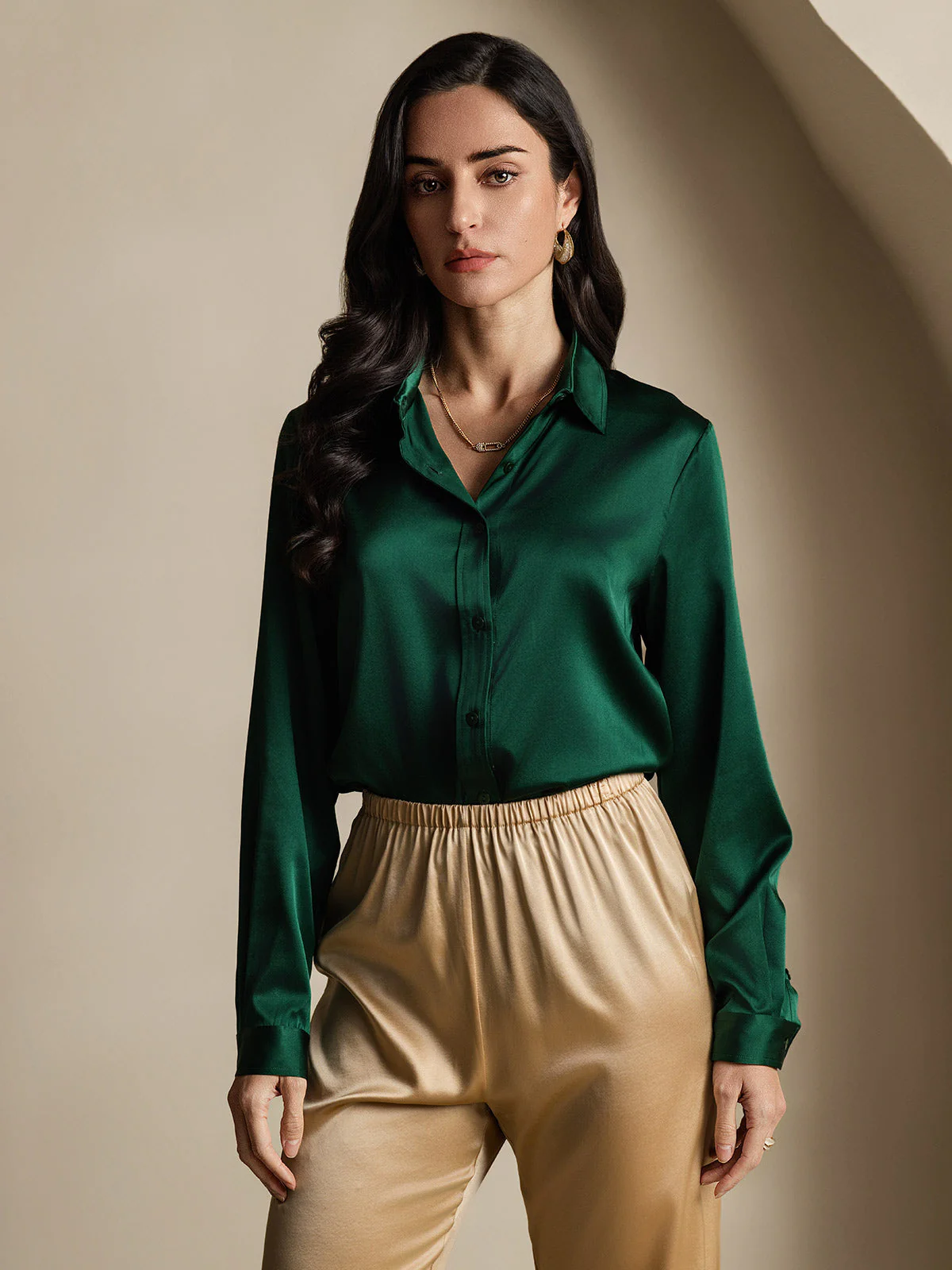 19 Momme Chemise Basique En Soie À La Mode - Image 15