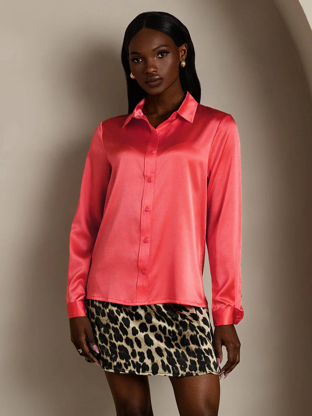 19 Momme Chemise Basique En Soie À La Mode - Image 30