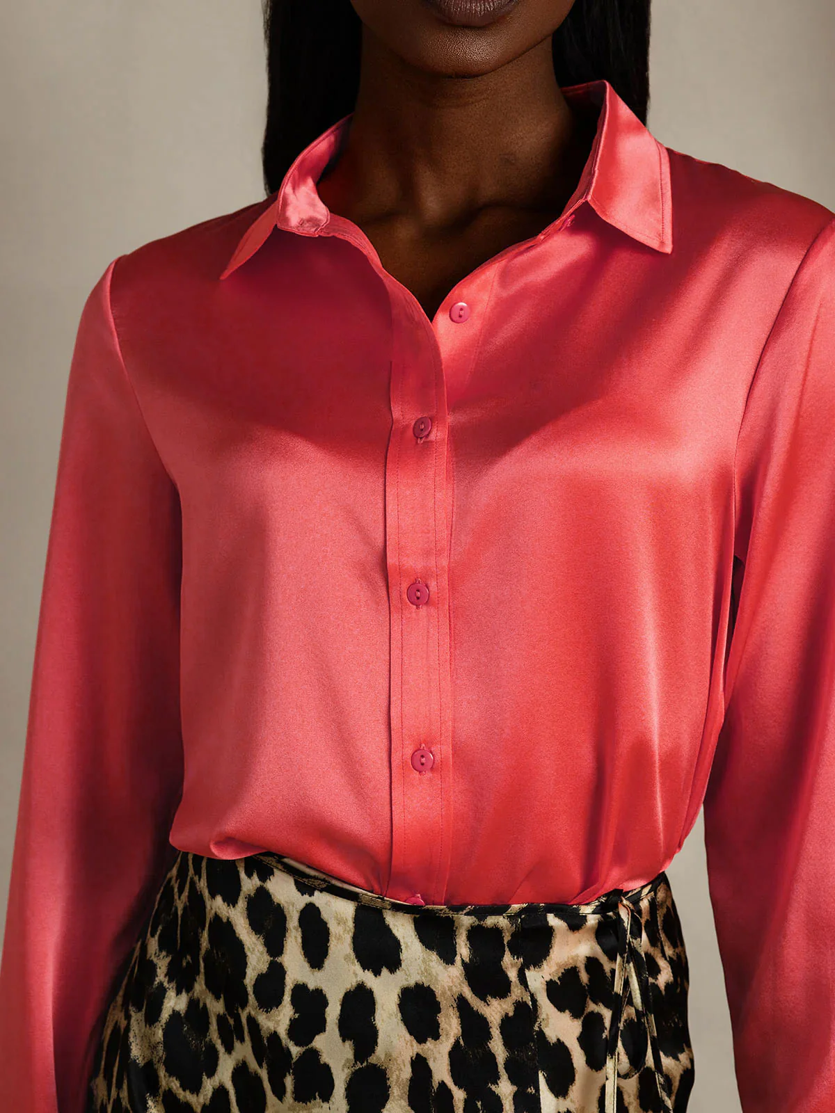 19 Momme Chemise Basique En Soie À La Mode - Image 36