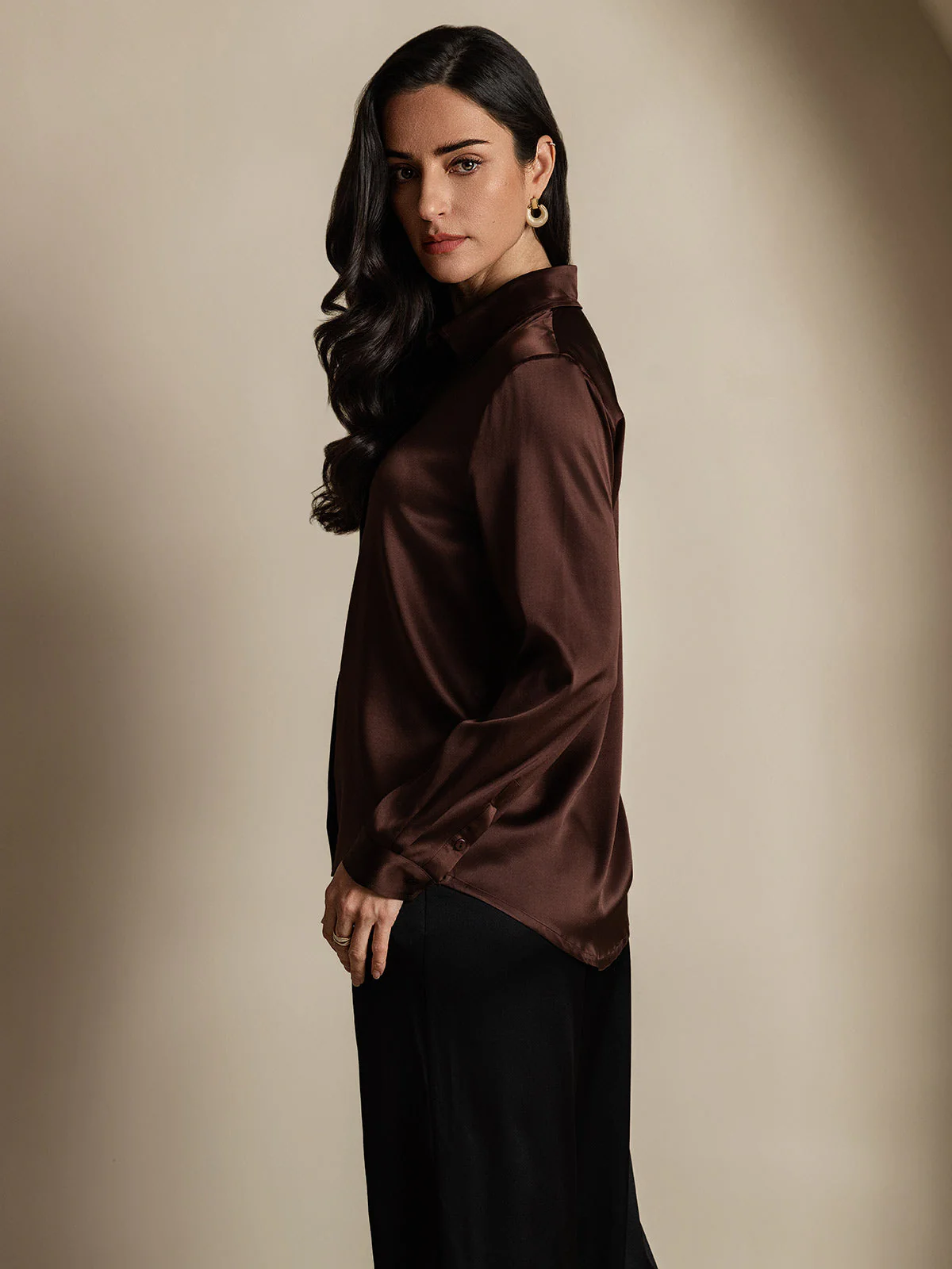 19 Momme Chemise Basique En Soie À La Mode - Image 40