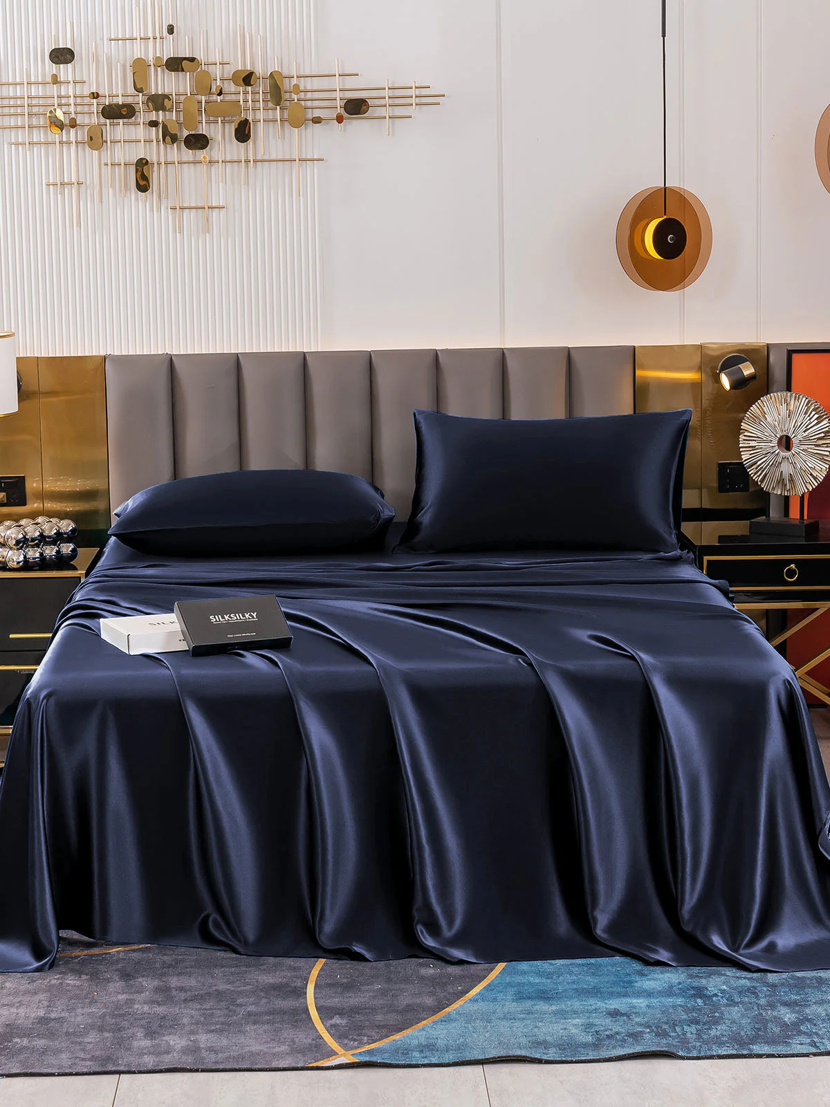 19Momme 4pièces soie 1x drap housse+1xDraps Plat+2x taies d‘oreiller - Image 10