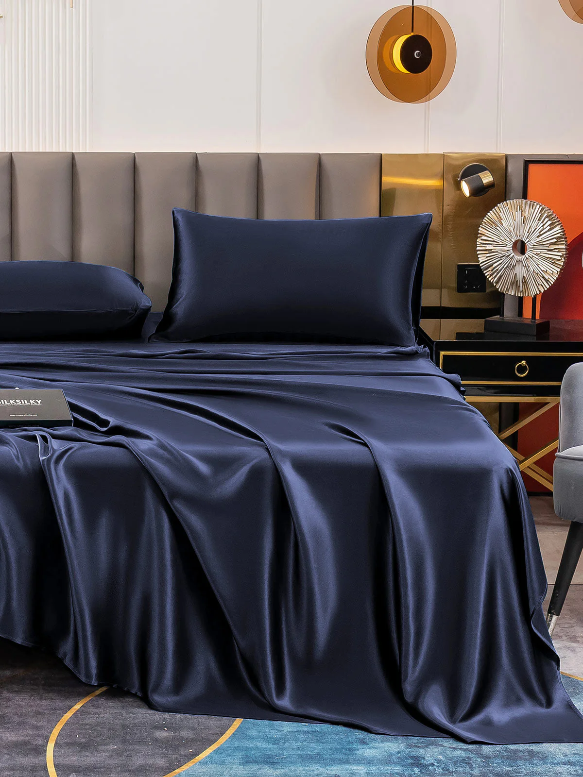 19Momme 4pièces soie 1x drap housse+1xDraps Plat+2x taies d‘oreiller - Image 14