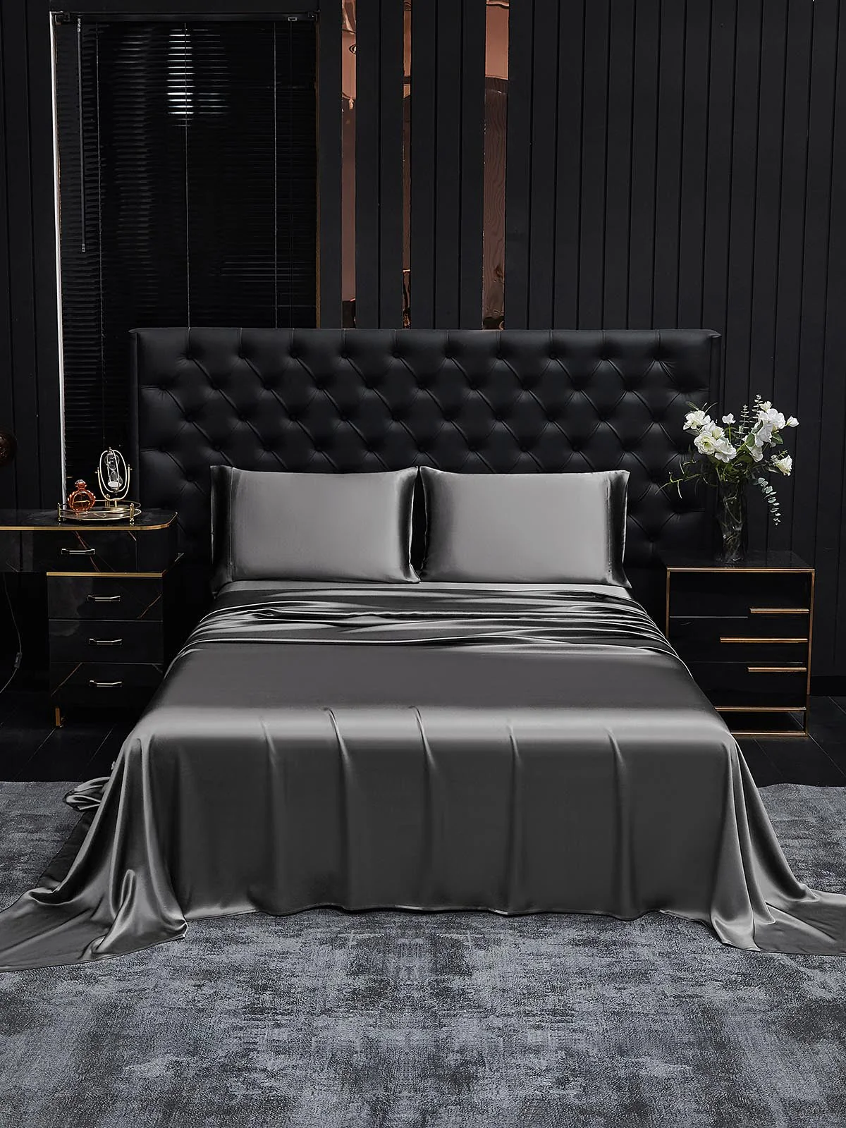 19Momme 4pièces soie 1x drap housse+1xDraps Plat+2x taies d‘oreiller - Image 23