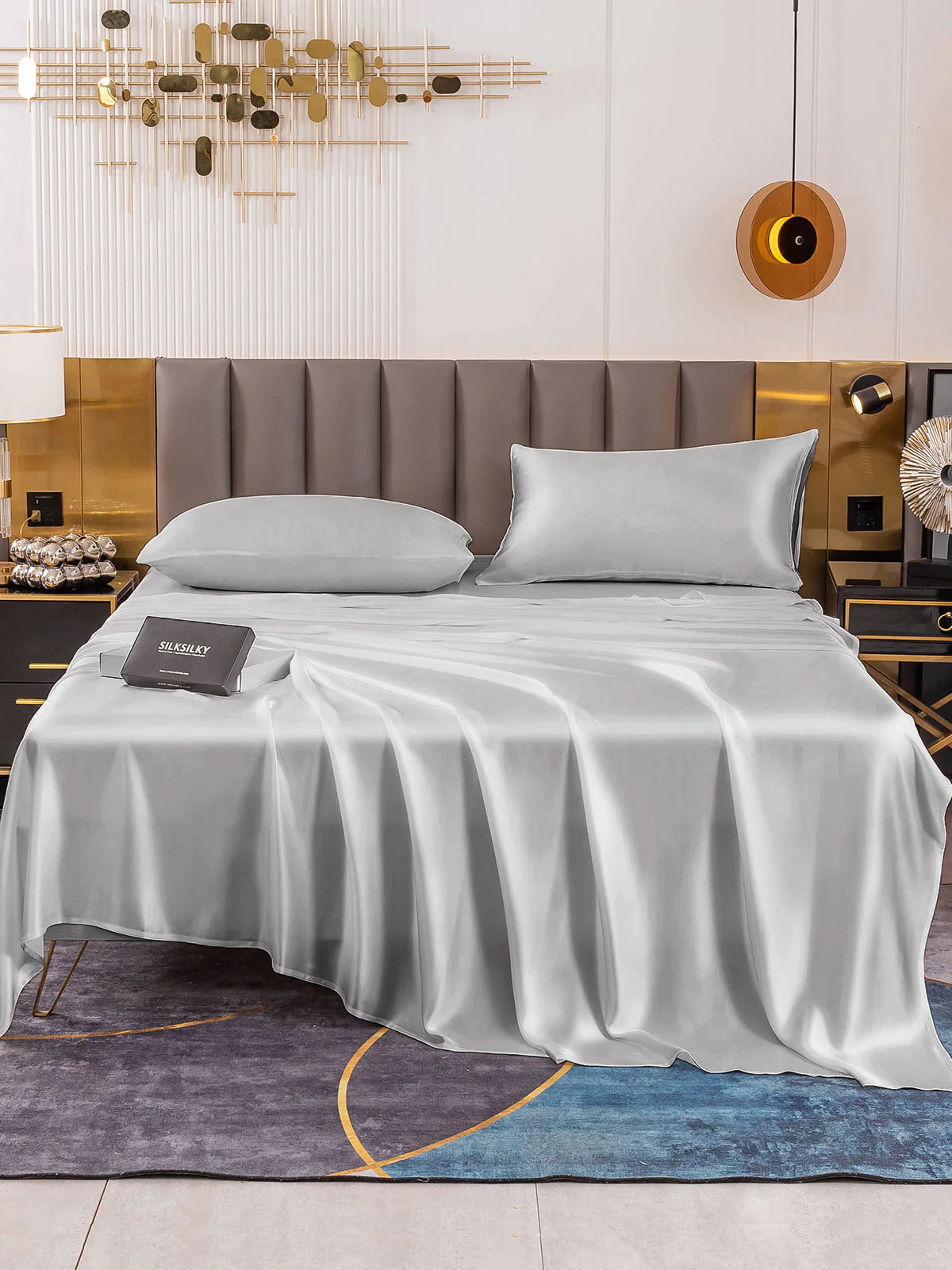 19Momme 4pièces soie 1x drap housse+1xDraps Plat+2x taies d‘oreiller - Image 34