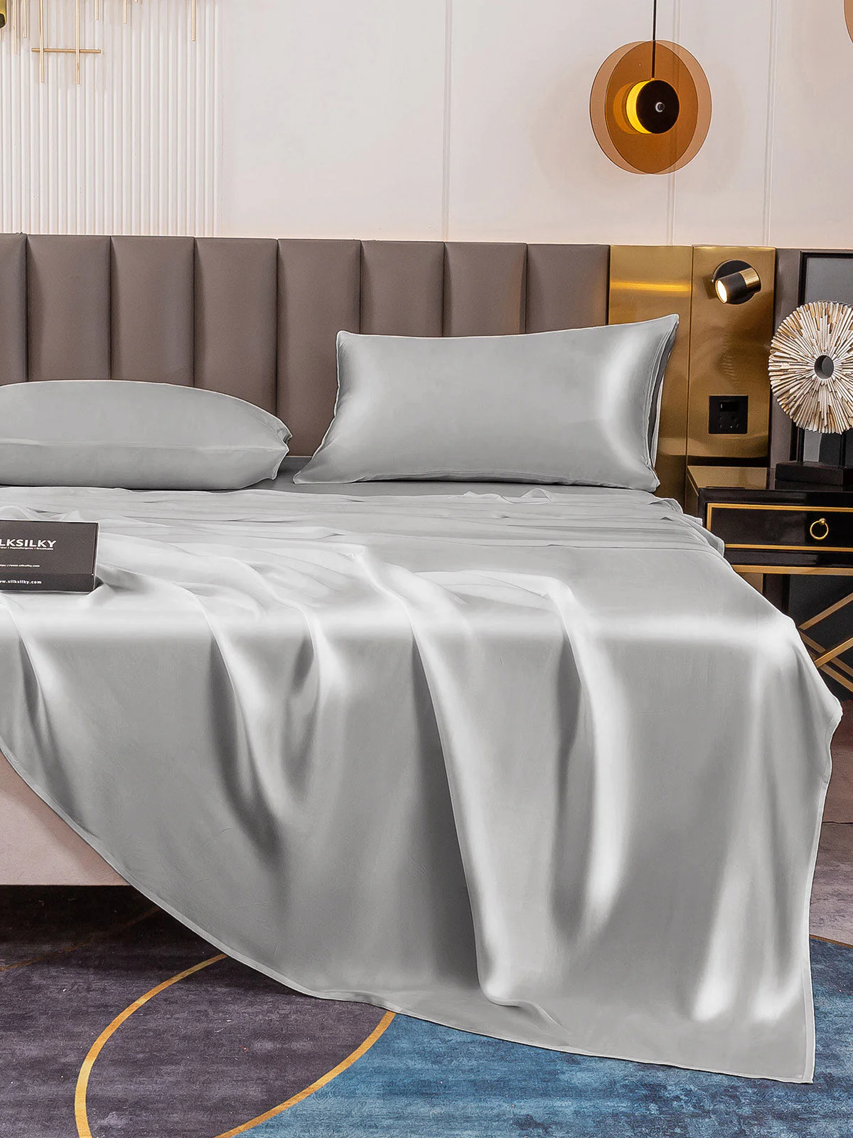 19Momme 4pièces soie 1x drap housse+1xDraps Plat+2x taies d‘oreiller - Image 38