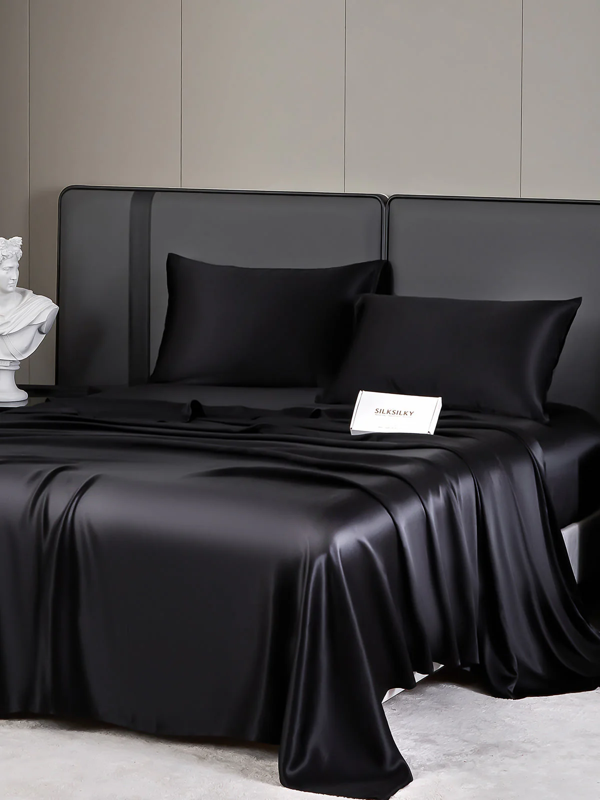 19Momme 4pièces soie 1x drap housse+1xDraps Plat+2x taies d‘oreiller - Image 5