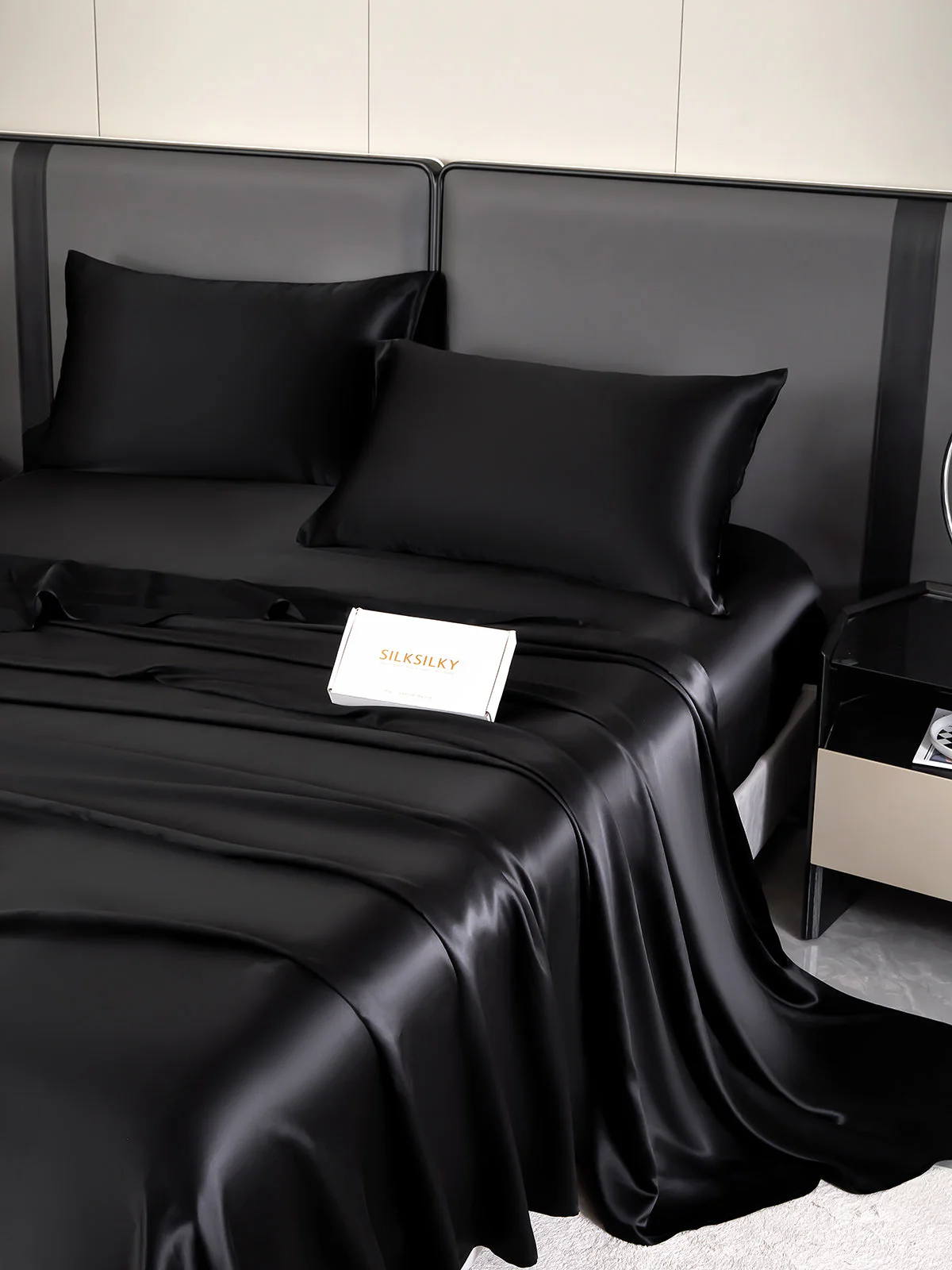 19Momme 4pièces soie 1x drap housse+1xDraps Plat+2x taies d‘oreiller - Image 6
