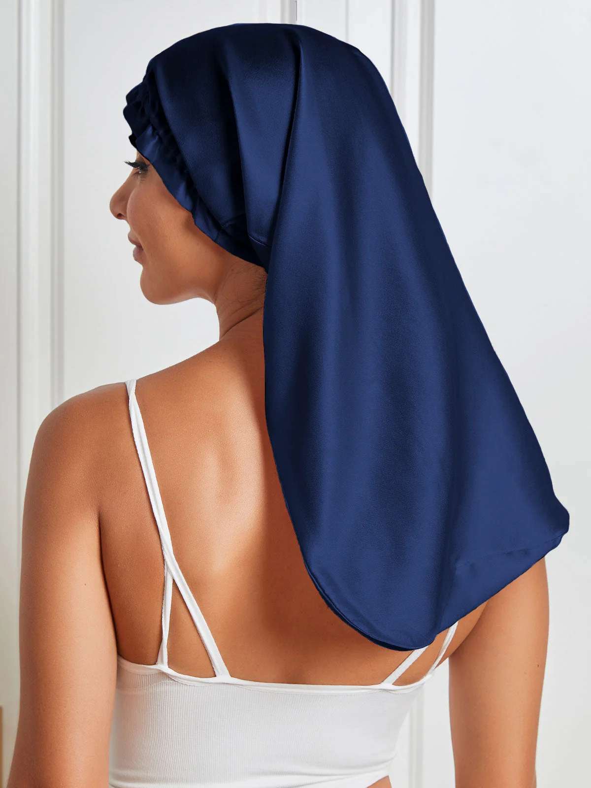 Bonnet Long Élégant En Soie Pure - Image 18