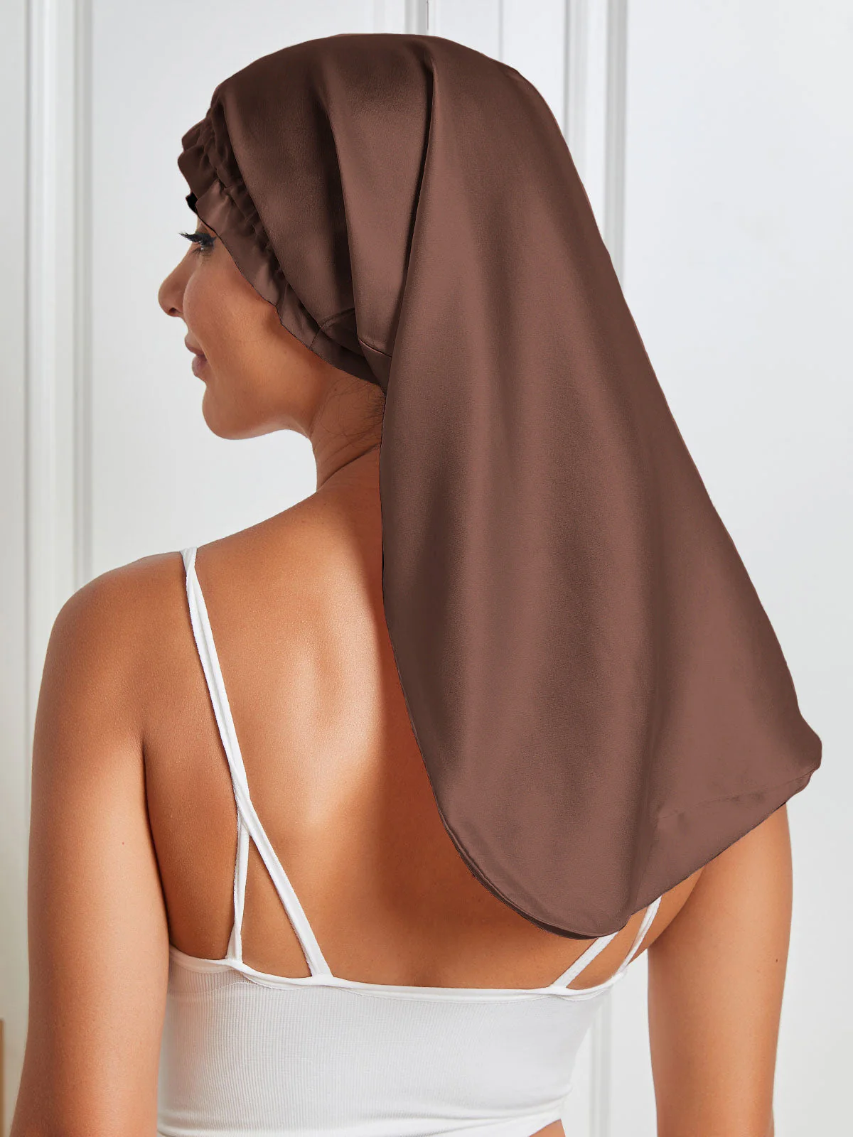Bonnet Long Élégant En Soie Pure - Image 24