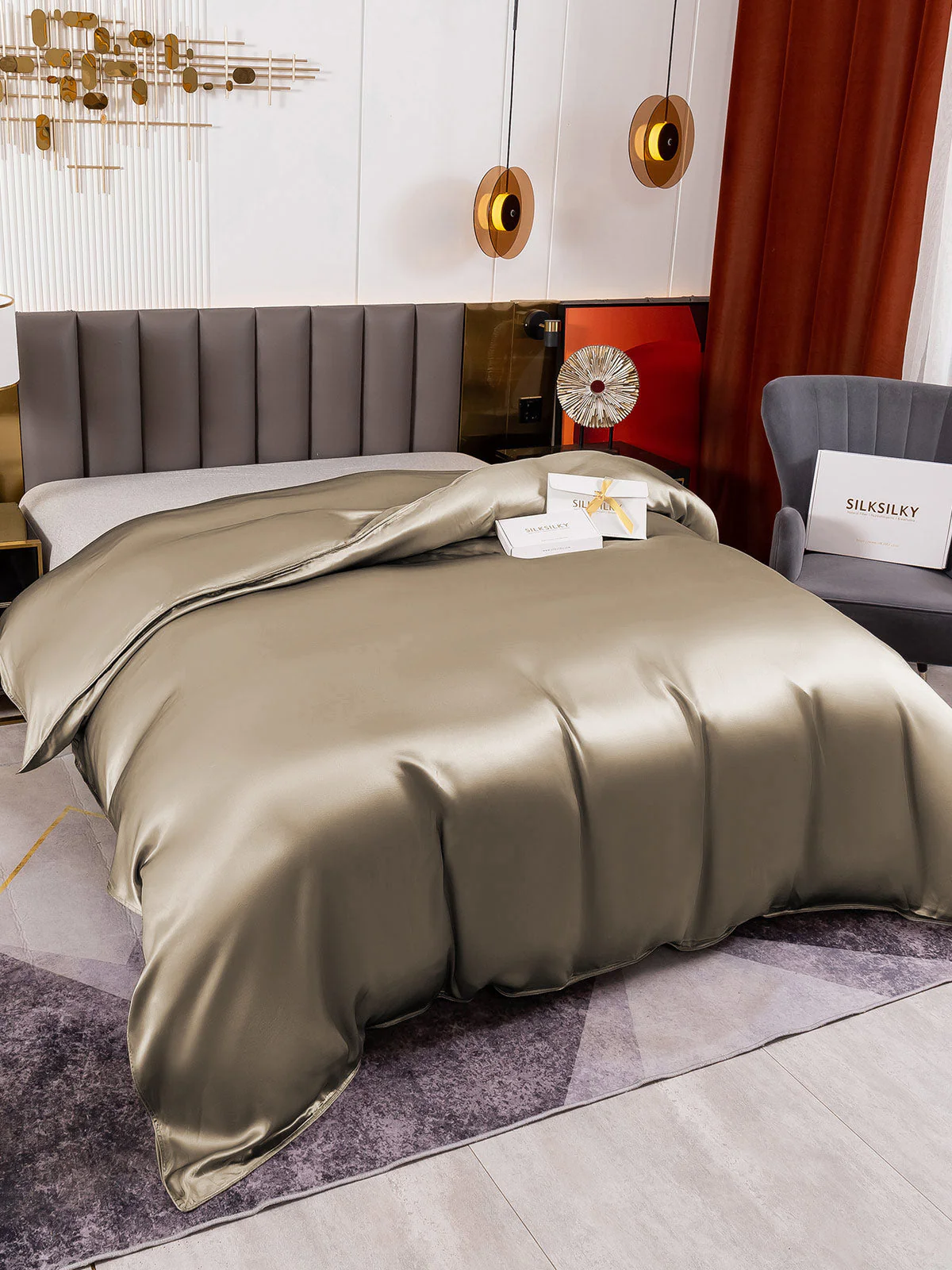 19Momme Housse de Couette en Soie Sans Couture - Image 24