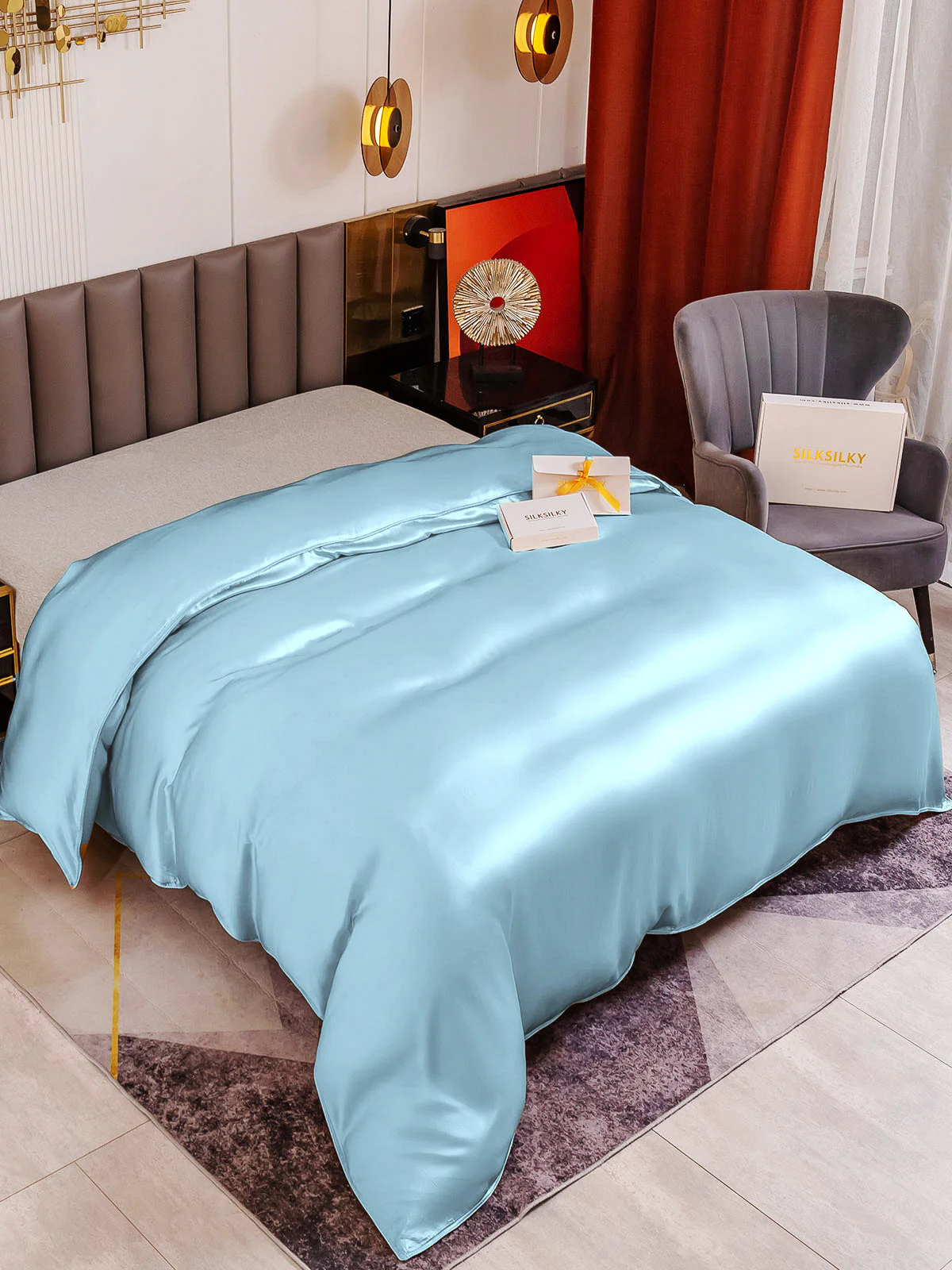 19Momme Housse de Couette en Soie Sans Couture - Image 51